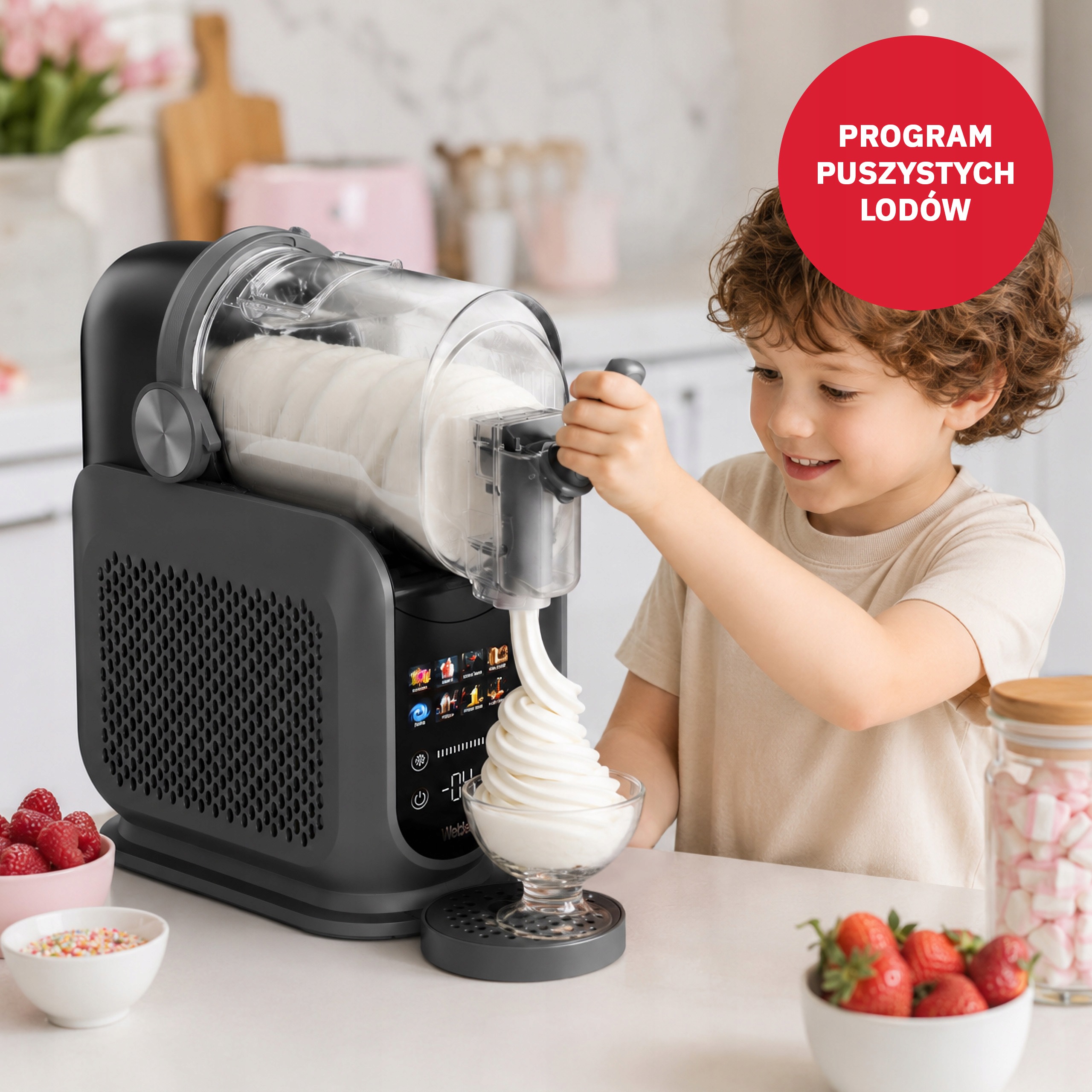 Maszyna Do Slushy Lodów Włoskich Granity Pro 1,8 l 220 w 8 Prgramów