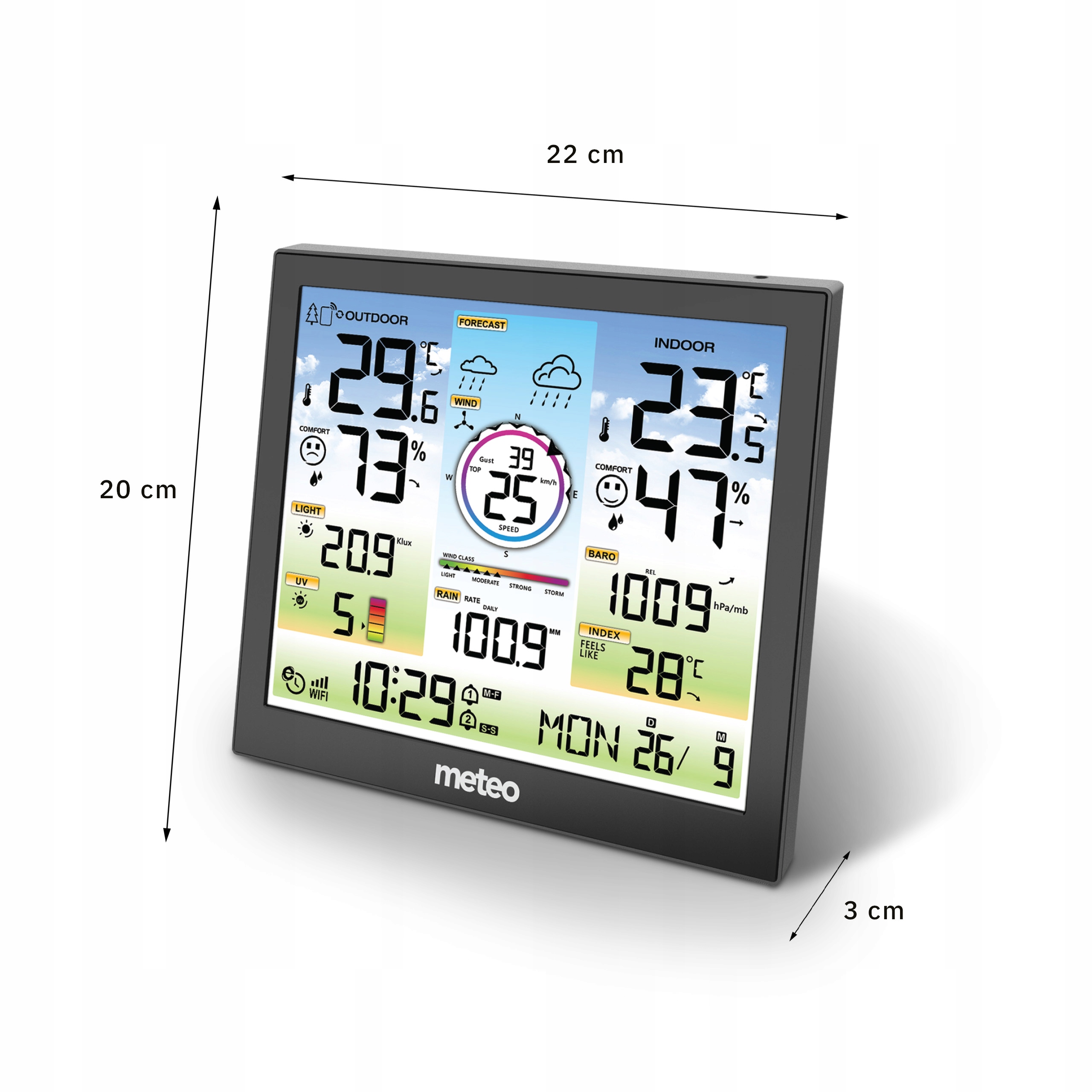 Stacja Pogodowa POGODY Bezprzewodowa METEO Higrometr Barometr WIFI SP601