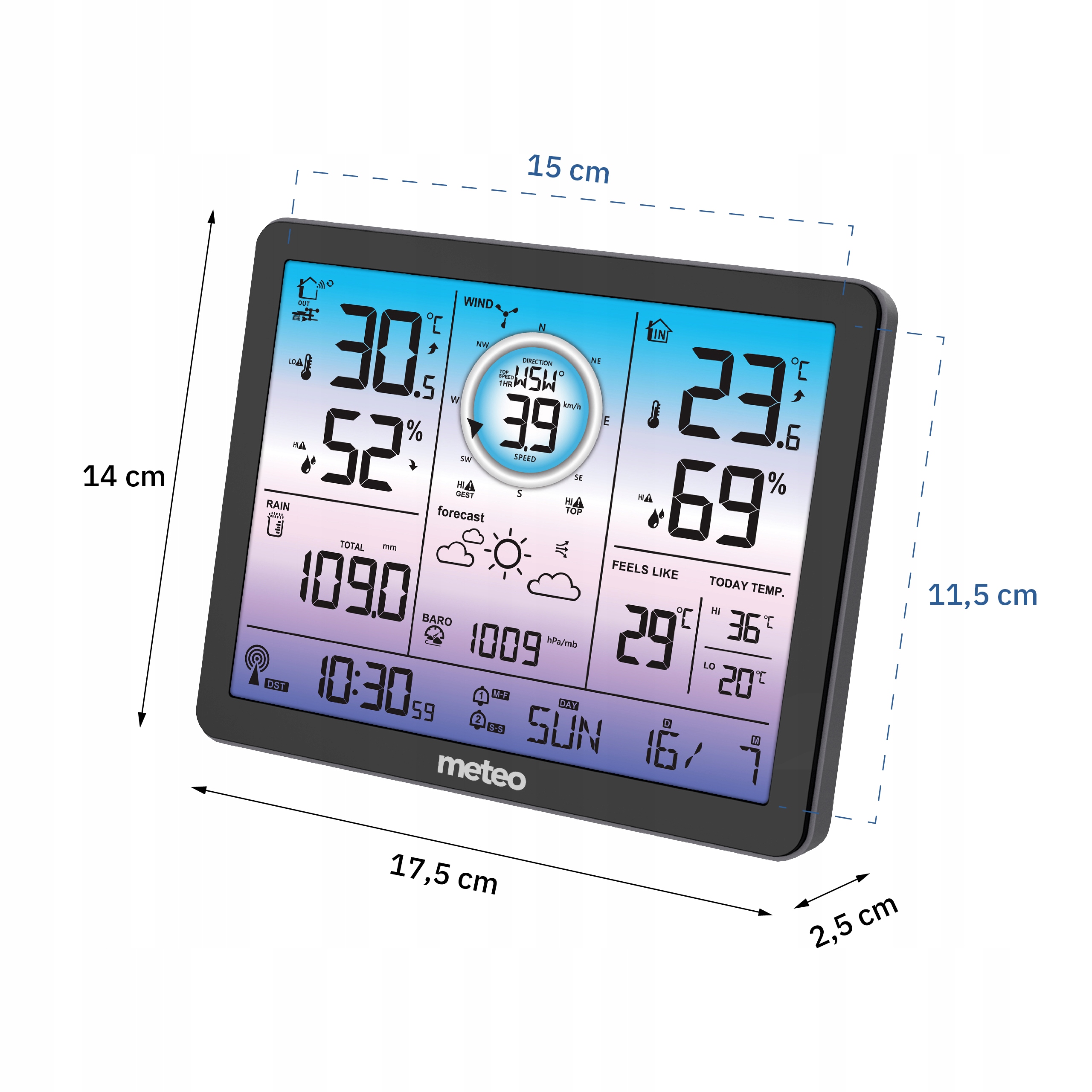 Multi Stacja Pogodowa METEO SP600 Z Miernikiem Wiatru Oraz Opadów