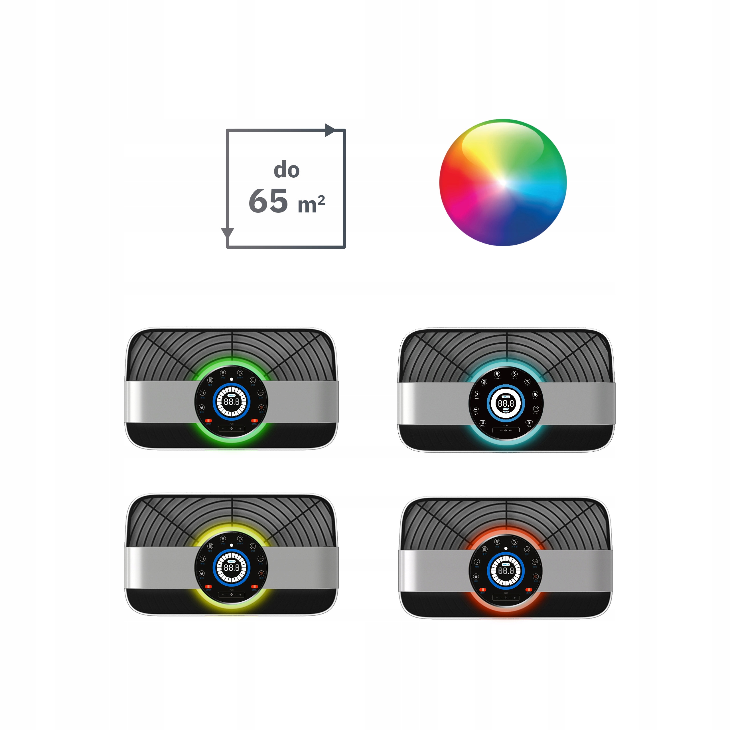 Oczyszczacz Powietrza AP9700 WIFI HEPA13 UV Jonizator Nawilżacz