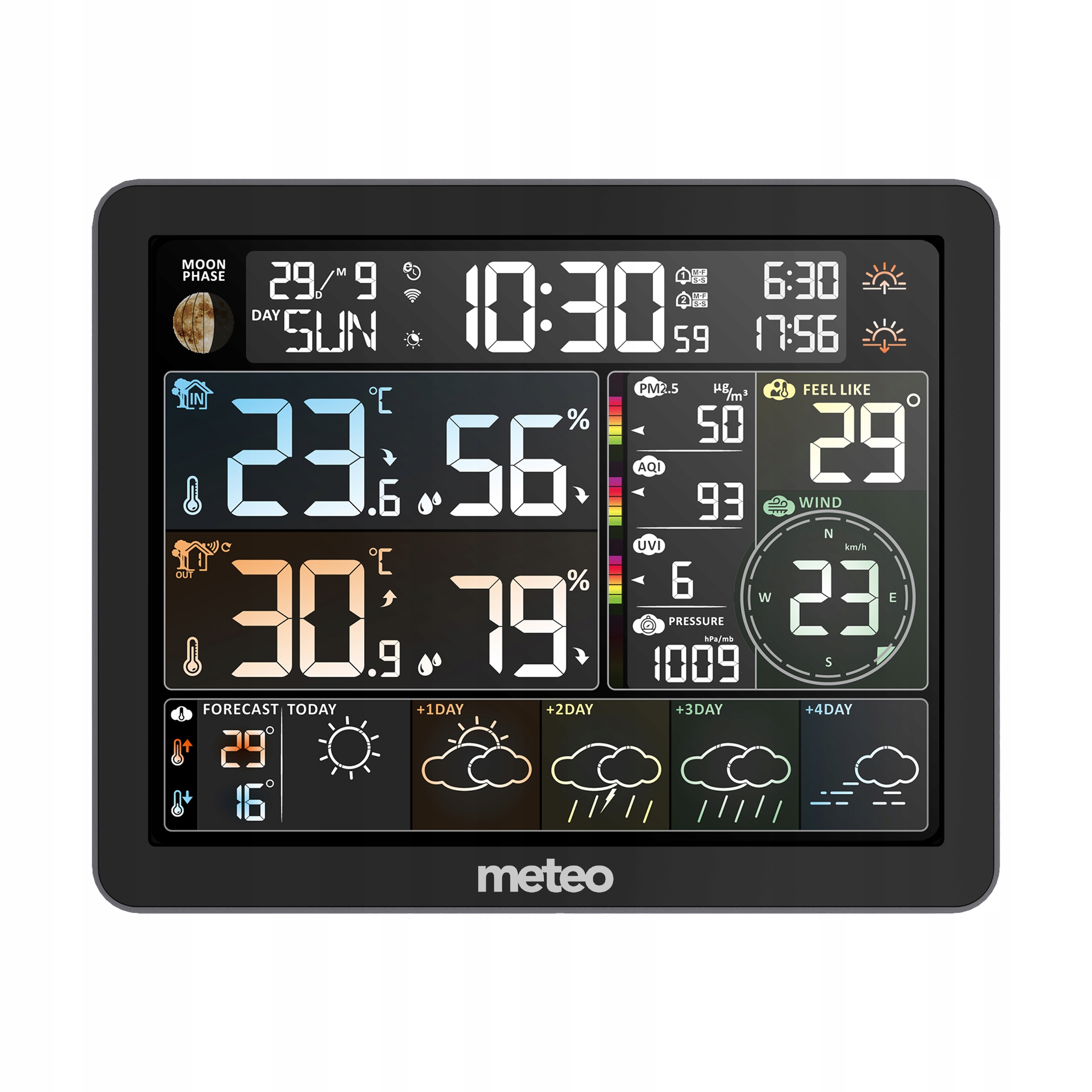 Multi Stacja Pogodowy METEO SP400 WIFI +miernik Powietrza Higrometr Baromet