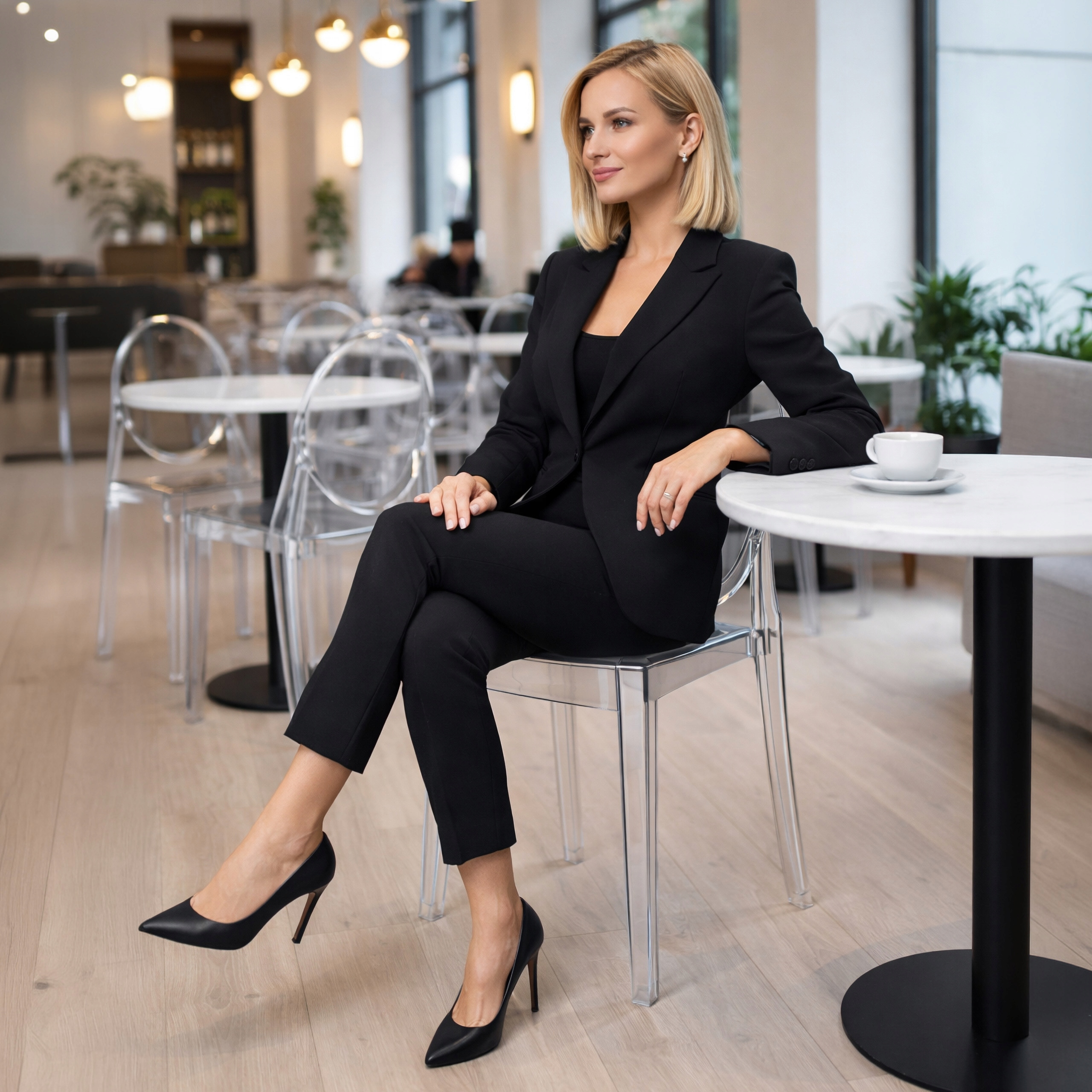 Krzesło Transparentne LOUIS Ghost Chair Bez Podłokietników Glamour Do Wesel
