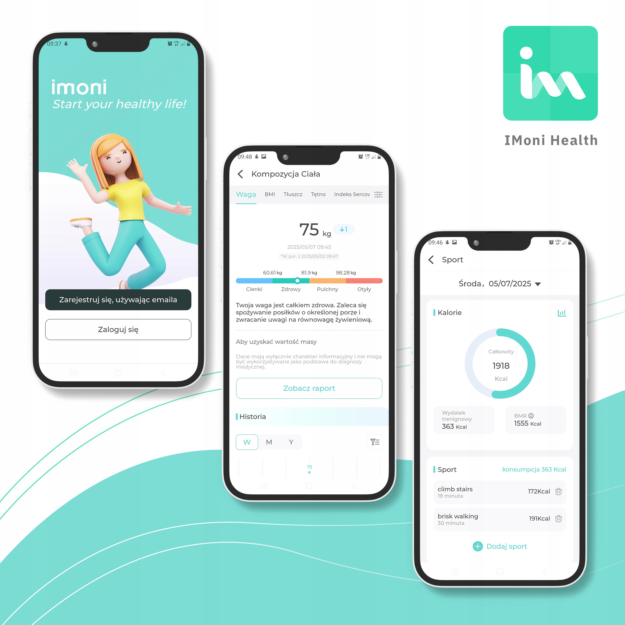Waga Łazienkowa Analityczna 16 Parametrów Apple Health, Google Fit, IF1320B