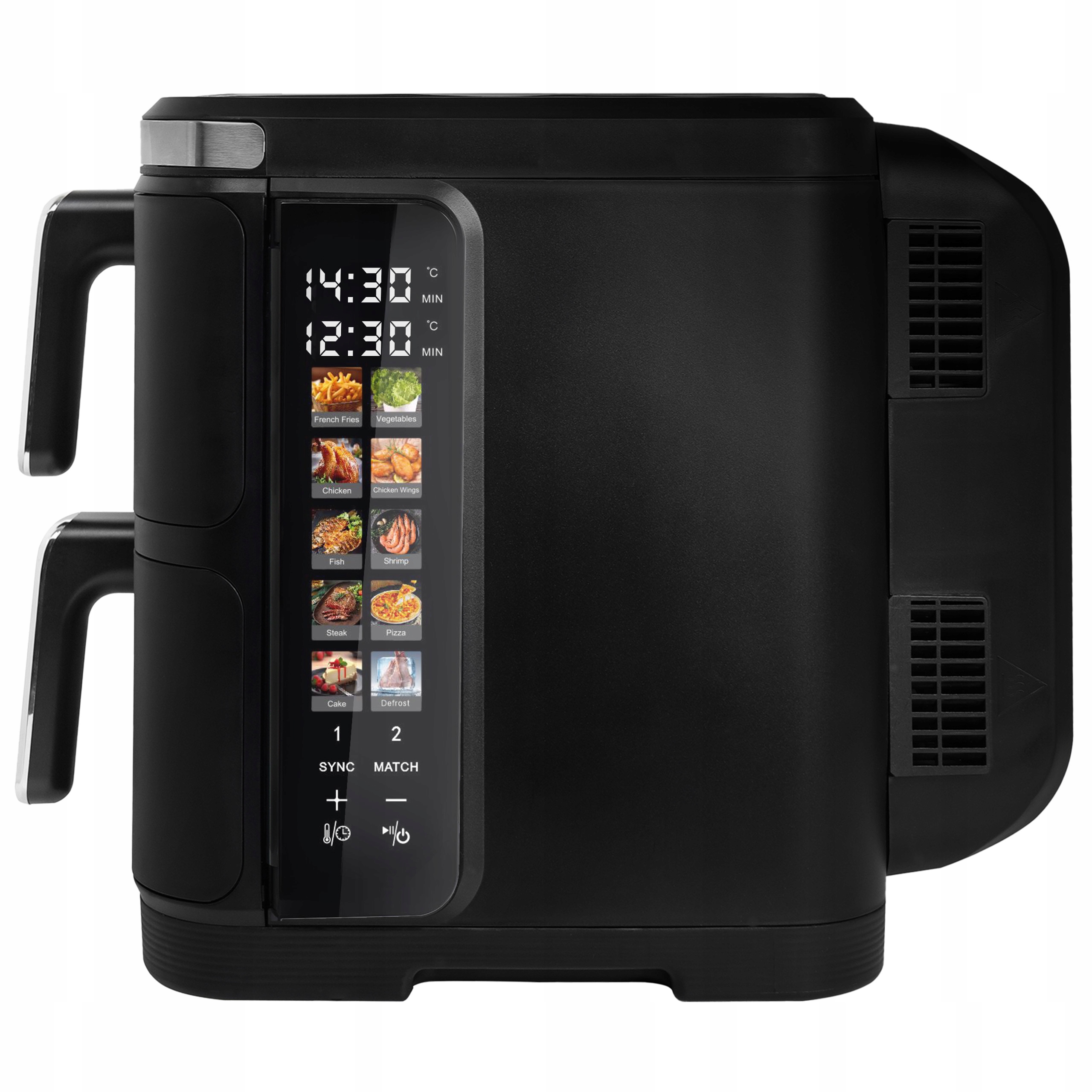 Frytkownica Podwójna Pionowa Beztłuszczowa Air Fryer 2800W 11l XXL