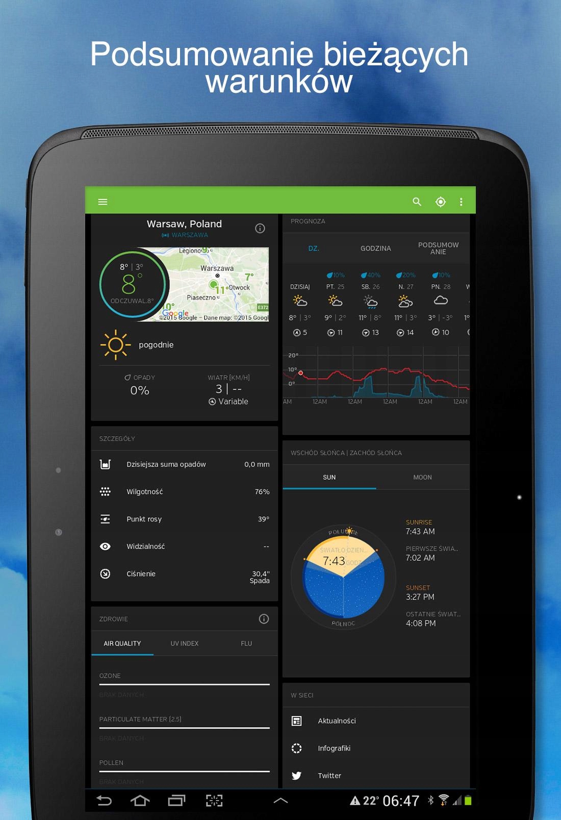 Stacja Pogodowa POGODY Bezprzewodowa METEO Higrometr Barometr WIFI SP602