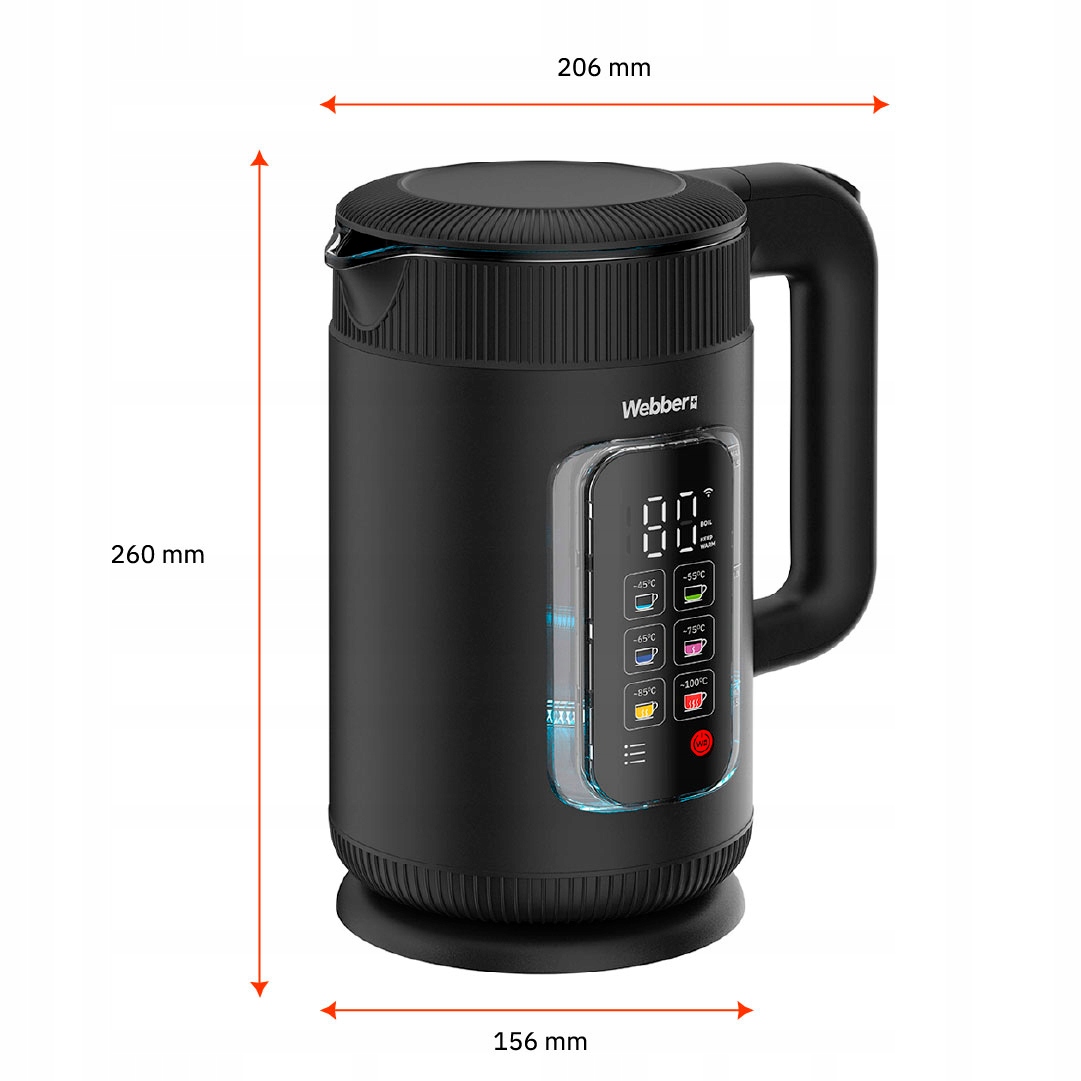 Czajnik Elektryczny WK115 WIFI 1,5l Szklane Wnętrze Smart Keep Warm