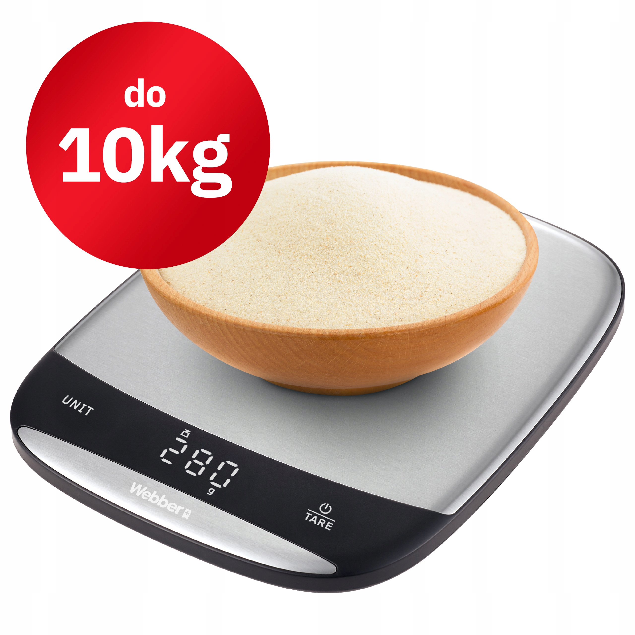 Waga Kuchenna INOX Elektroniczna Precyzyjna LCD 10kg USB Tarowanie