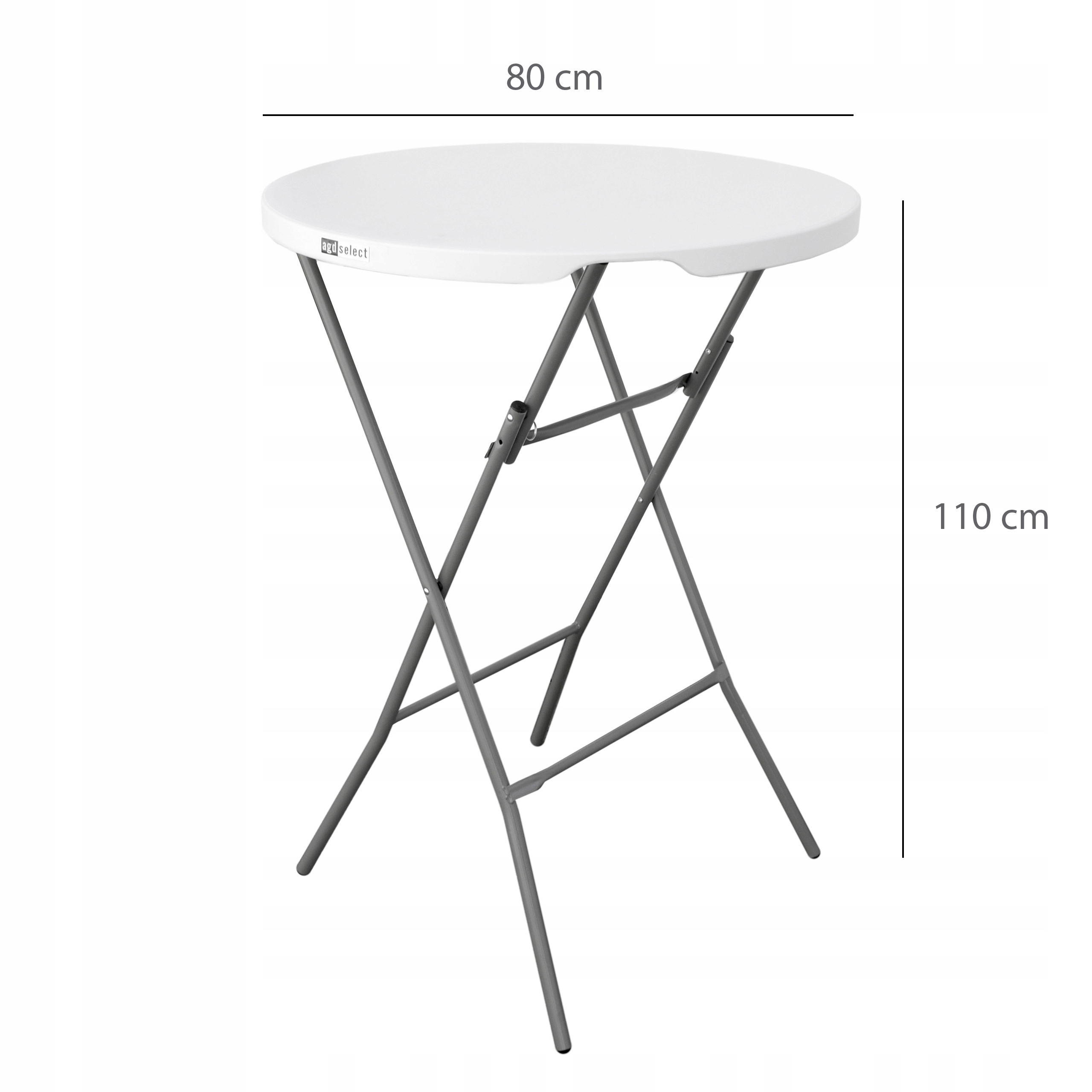 Stół Cateringowy Koktajlowy Składany 80 cm Ogrodowy Barowy Nuforma Okrągły