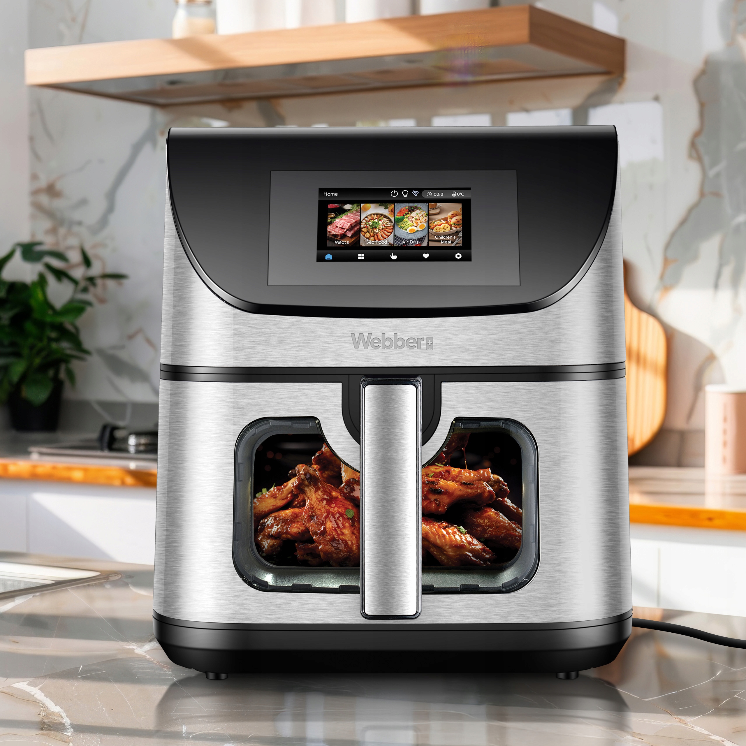 Frytkownica Beztłuszczowa Air Fryer 8l WIFI Nieprzywierająca 10 P 2200W