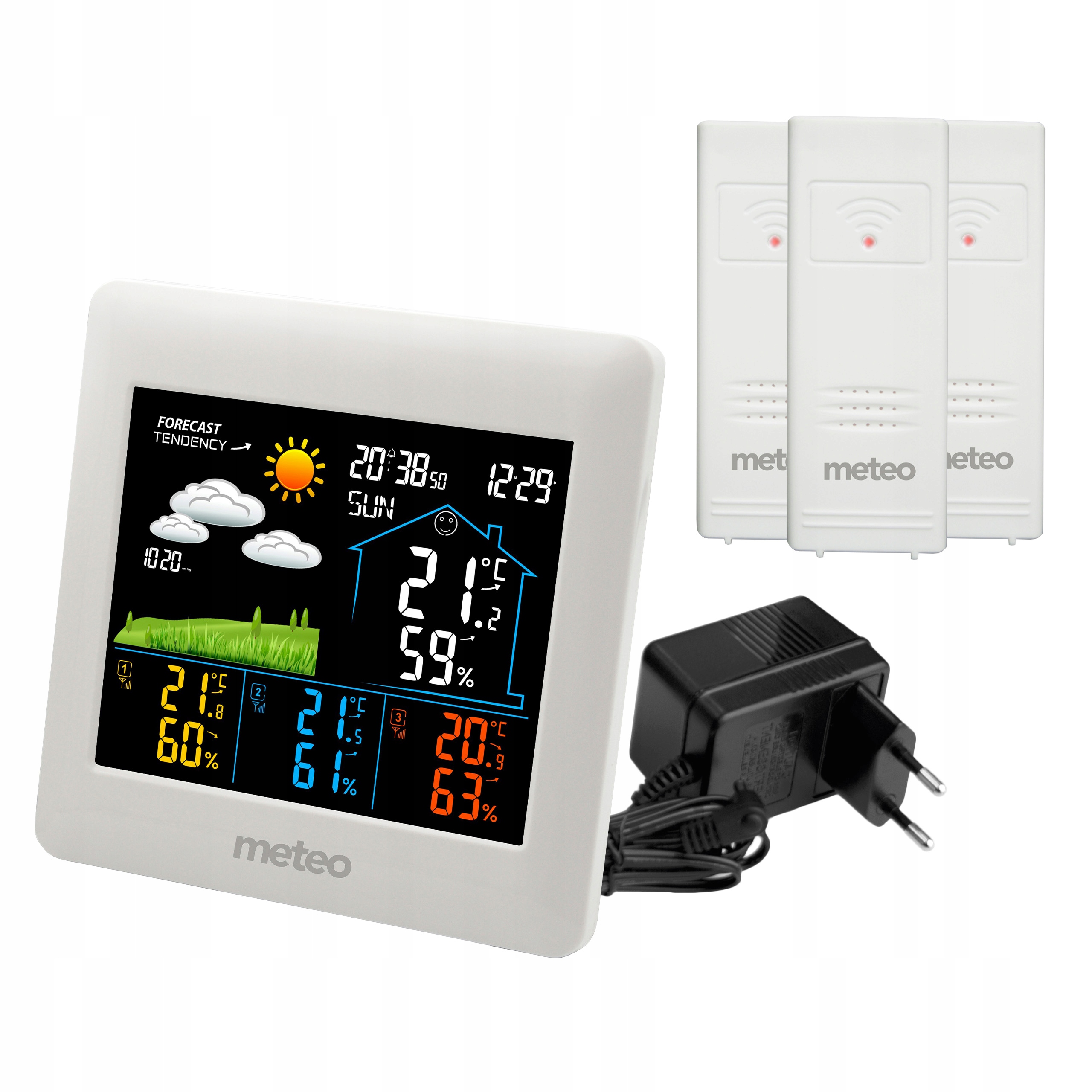 Stacja Pogodowa Z Dcf METEO SP106 Pogodynka 3 Czujniki