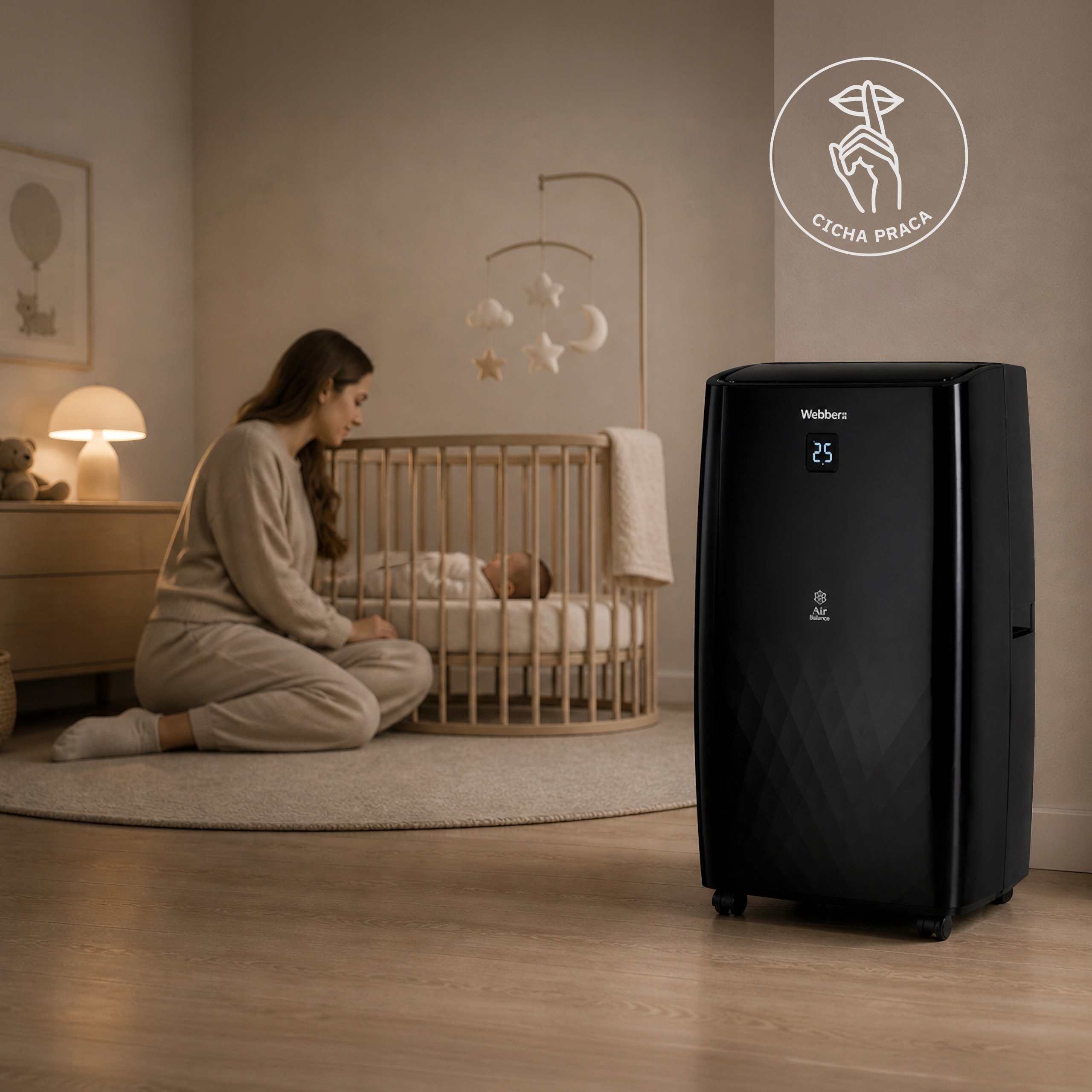 Klimatyzator Przenośny 9000BTU 4w1 WIFI Grzanie Osuszacz Pilot 43m²