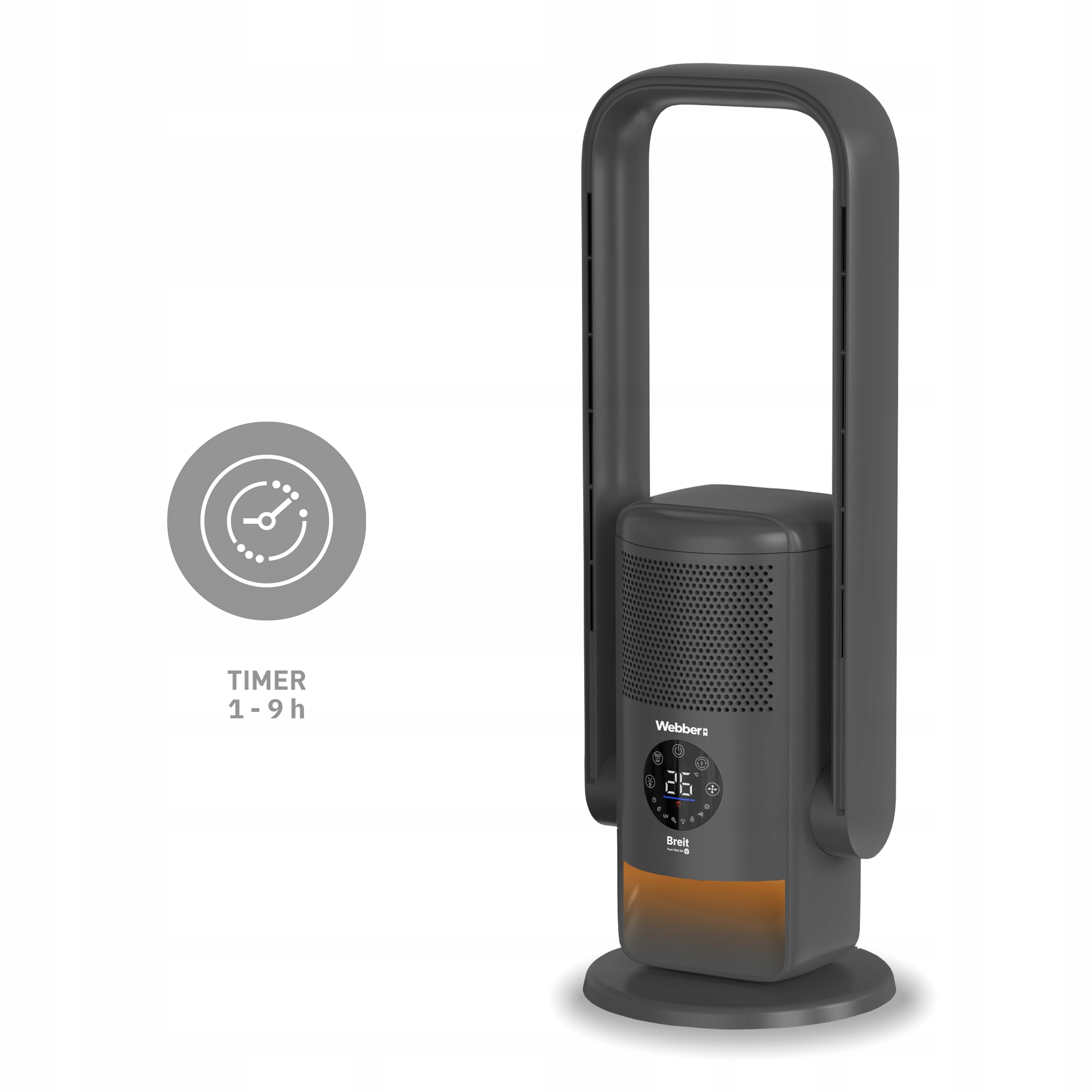 Oczyszczacz Powietrza WIFI 20m² Wentylator Termowentylator APG7800