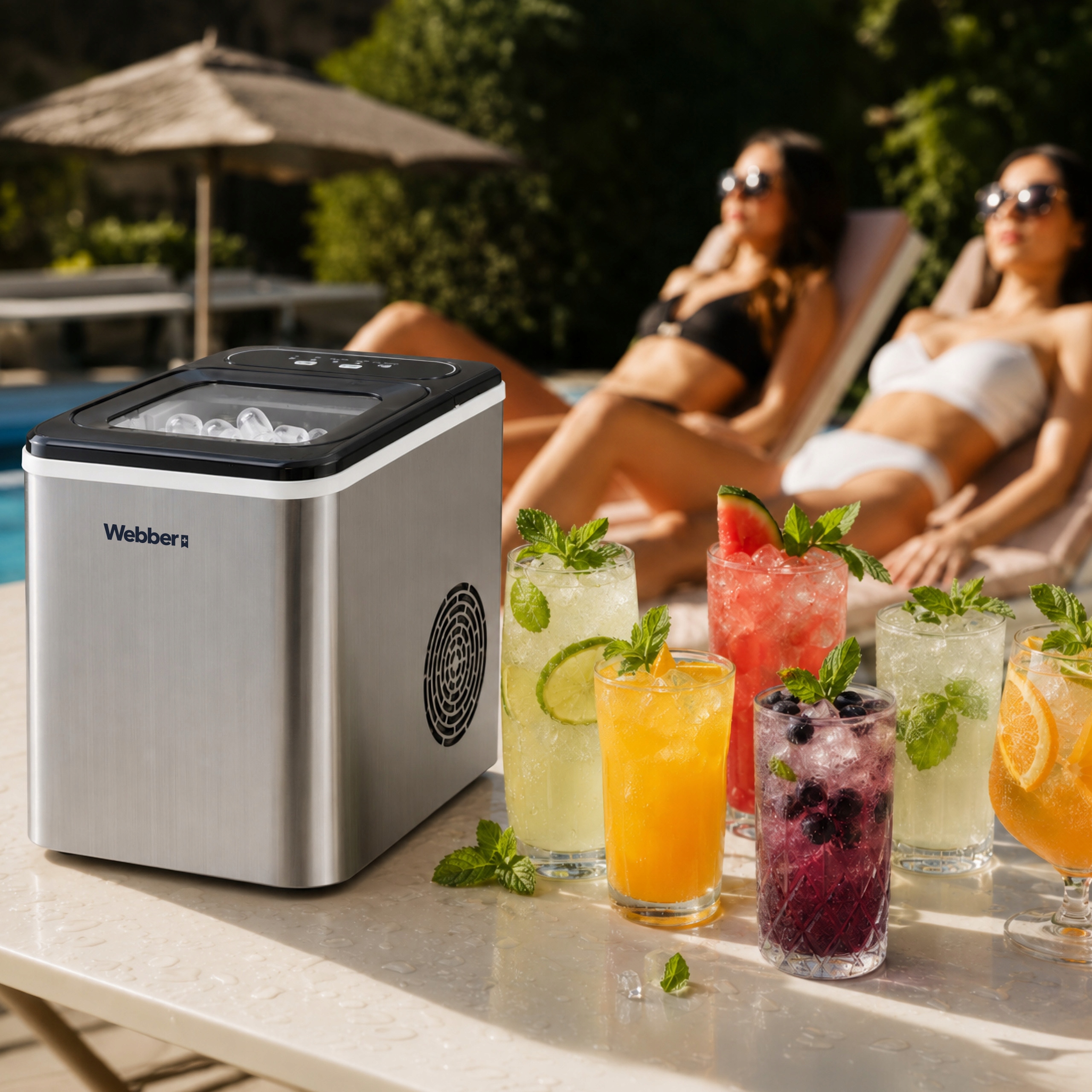 Kostkarka Do Lodu Ruka IM-002 Inox 13kg 165W 2 Rozmiary Kostek 1,5 l
