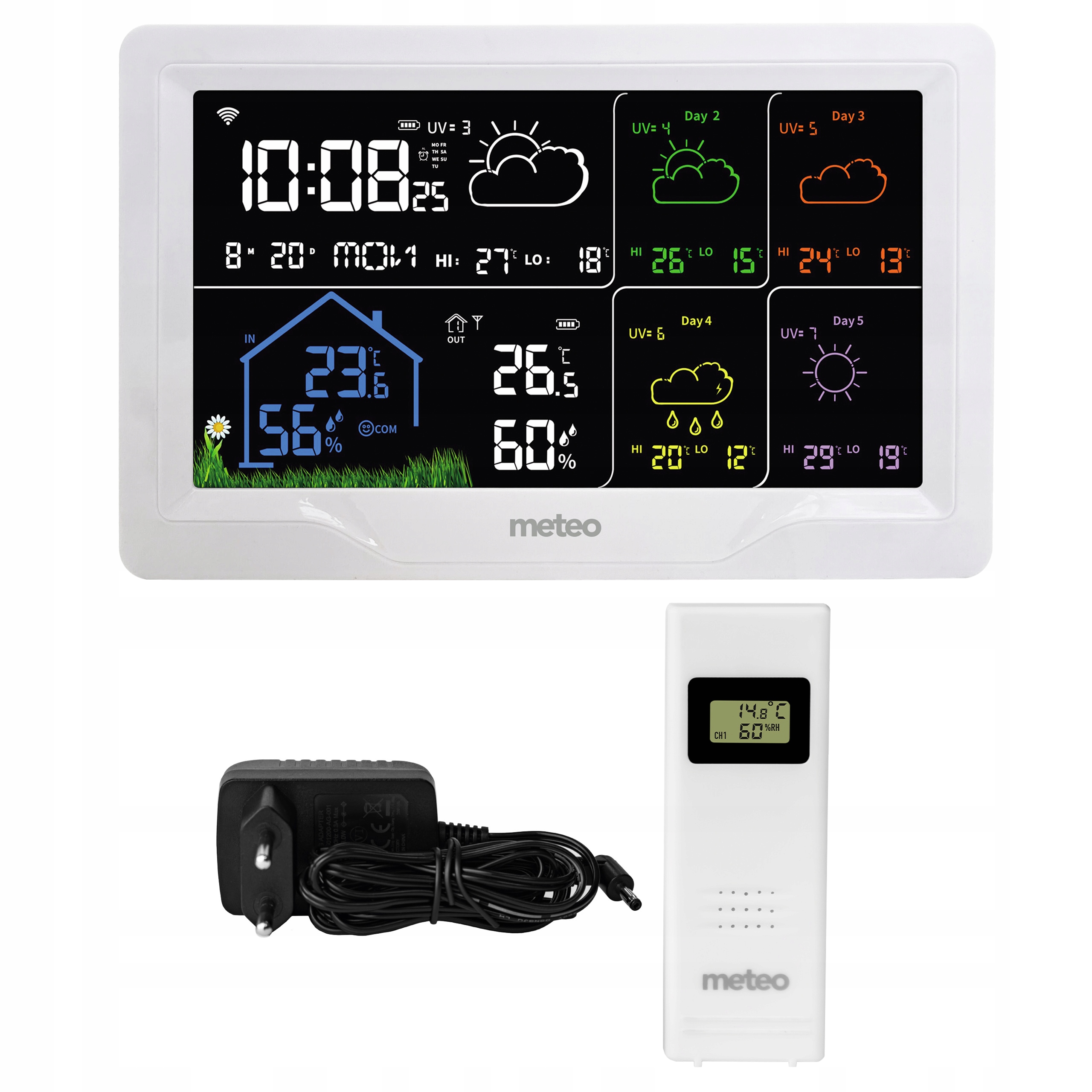 Stacja Pogodowa METEO SP401 WIFI Z Prognozą Pogody Na 4 Dni