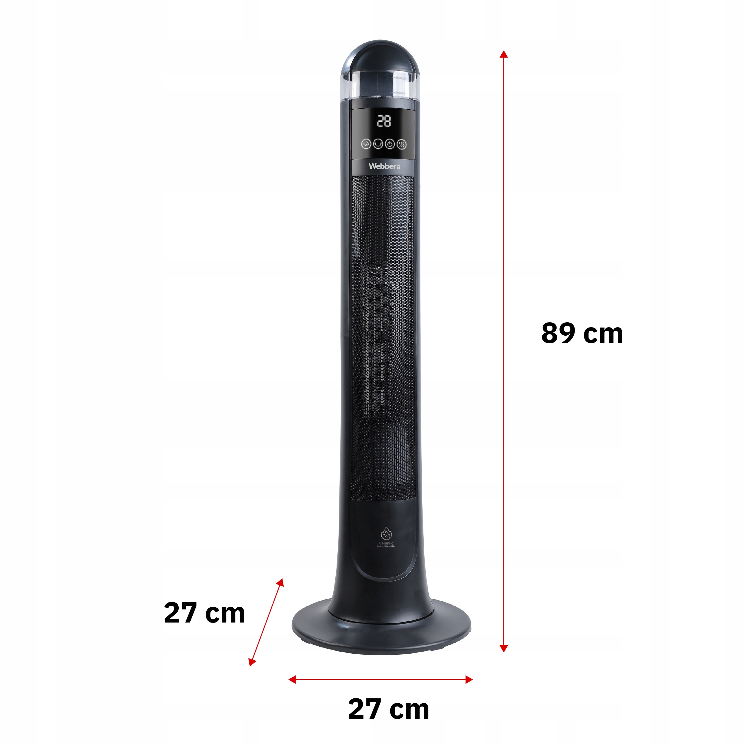 TERMOWENTYLATOR Grzejnik Ceramiczny Kolumnowy 2200W Z Nawilżaczem