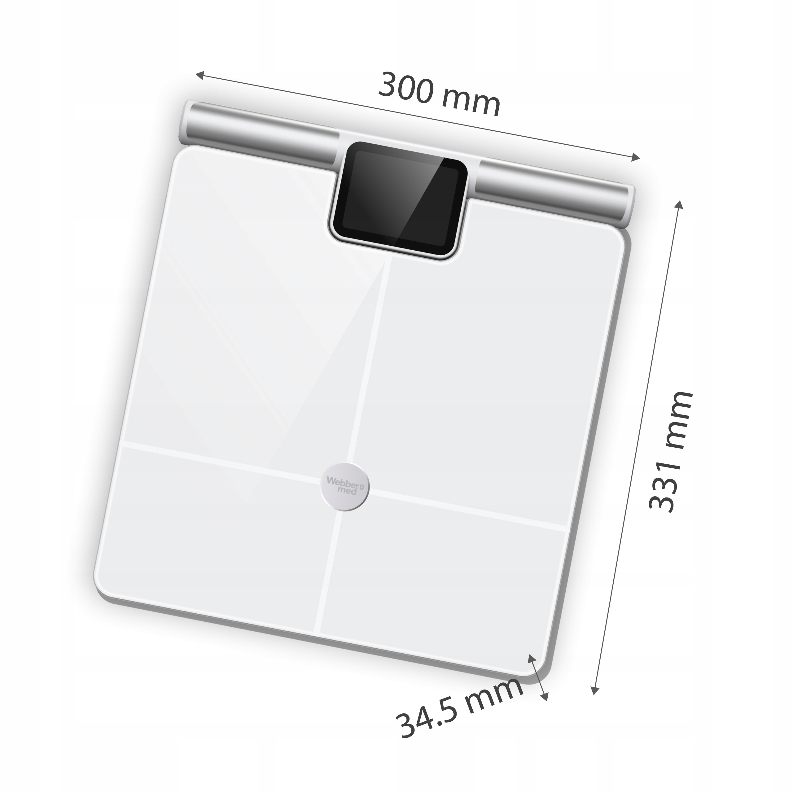 Waga Łazienkowa Analityczna 57 Parametrów Apple Health, Google Fit, WIFI