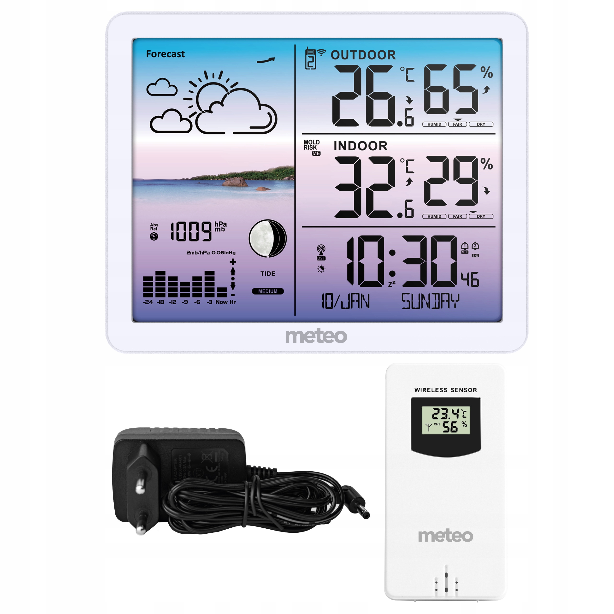 Stacja Pogodowa Z Dcf METEO SP107B Pogodynka