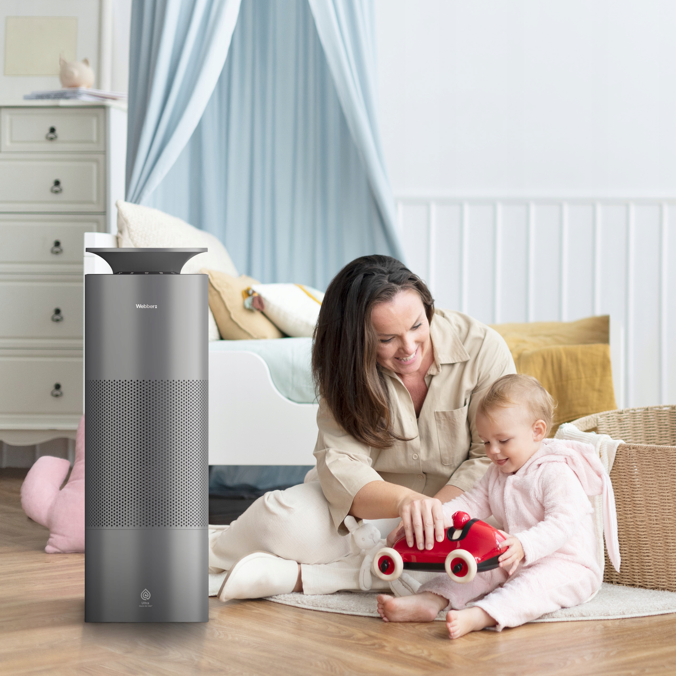 Nawilżacz Ewaporacyjny EH9004 TAUPE UV-C WIFI ULTRA-HUMI AIR 360° 8l