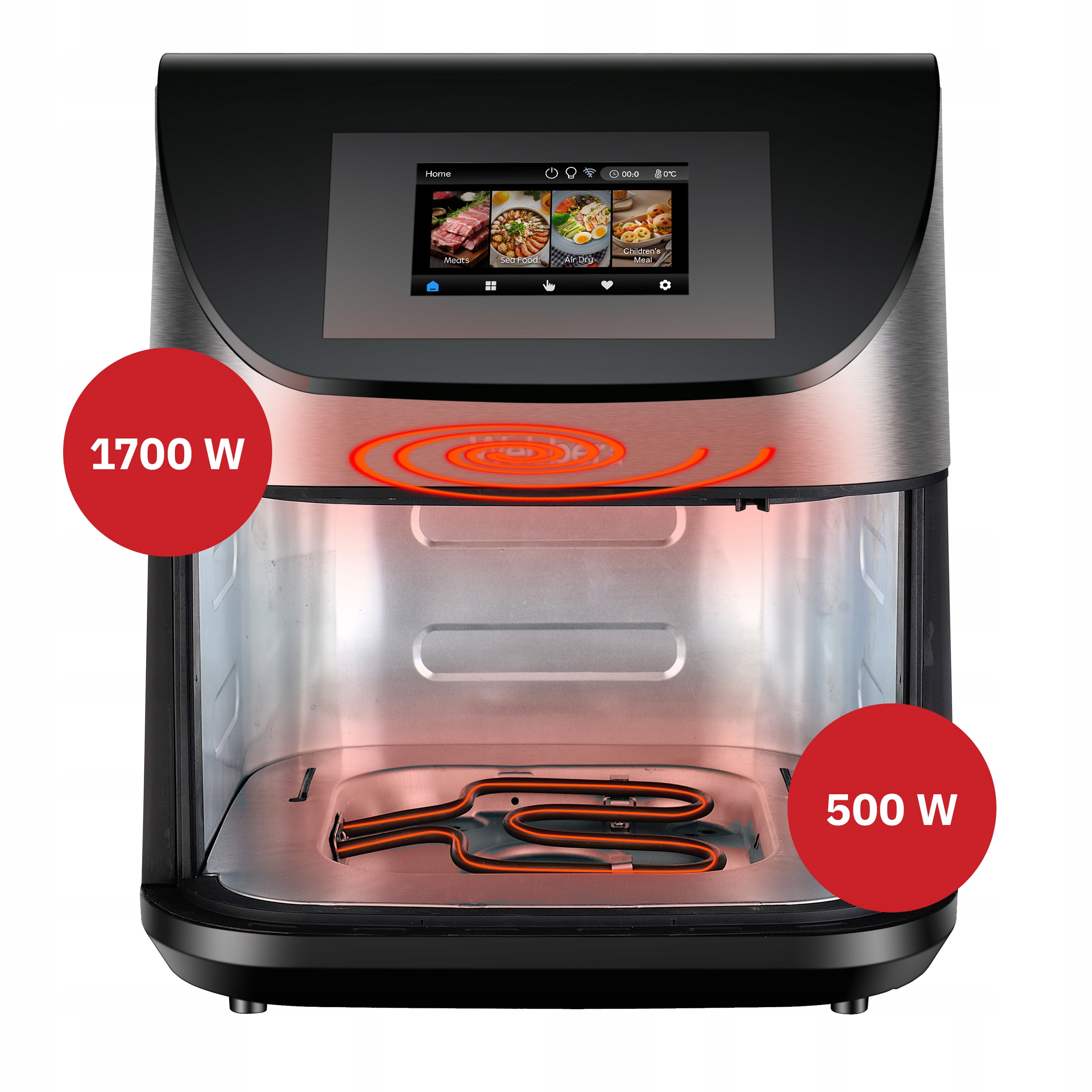 Frytkownica Beztłuszczowa Air Fryer 8l WIFI Nieprzywierająca 10 P 2200W