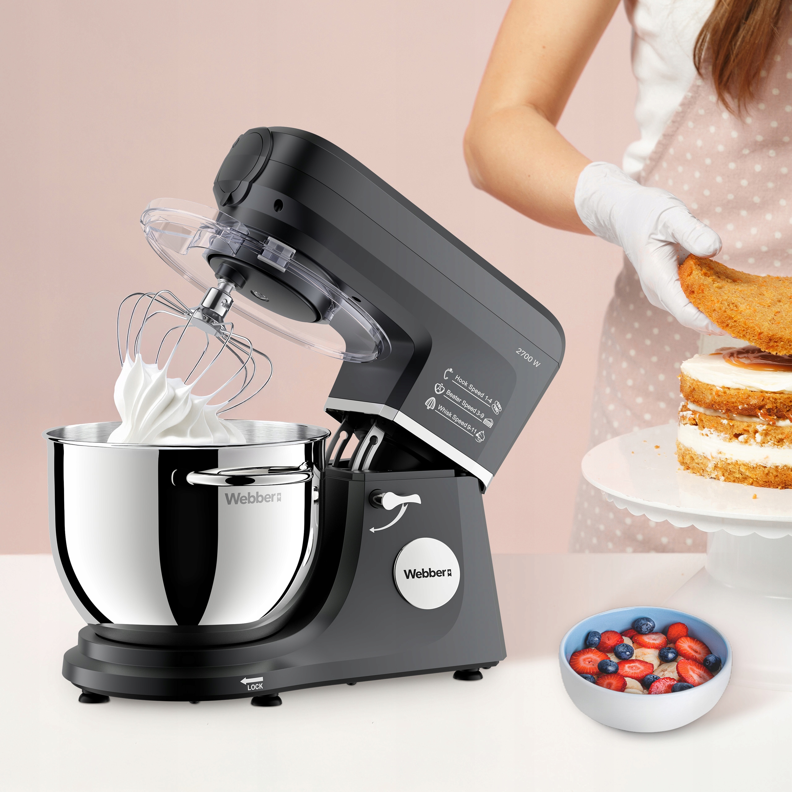 Robot Kuchenny Planetarny SM17 2700W Misa 7l Mikser Wielofunkcyjny