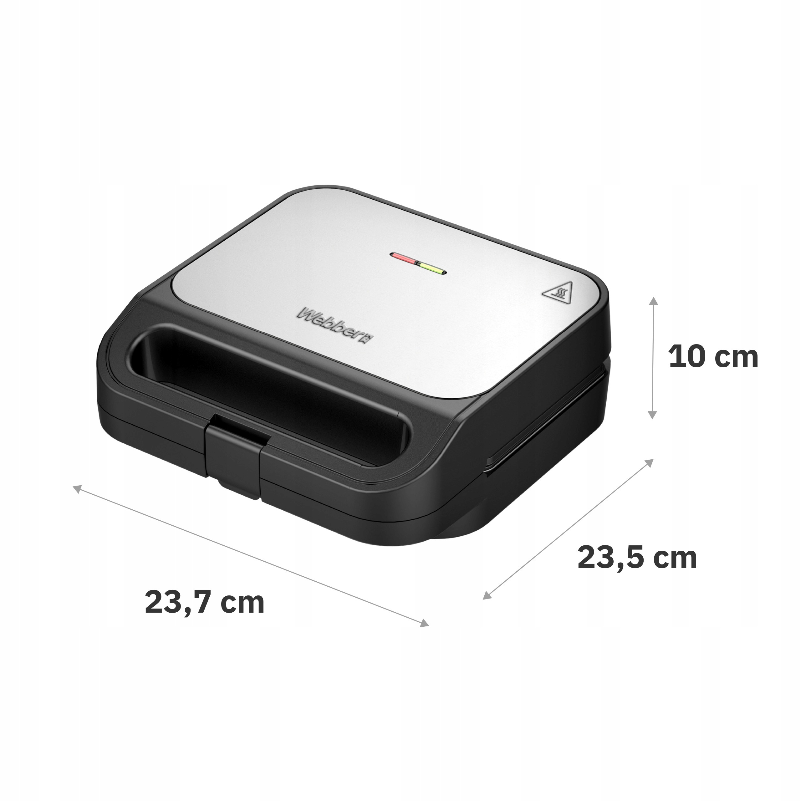 Opiekacz Toster Grill Gofrownica 3w1 1000W Ceramiczne Płyty Wyjmowane Inox