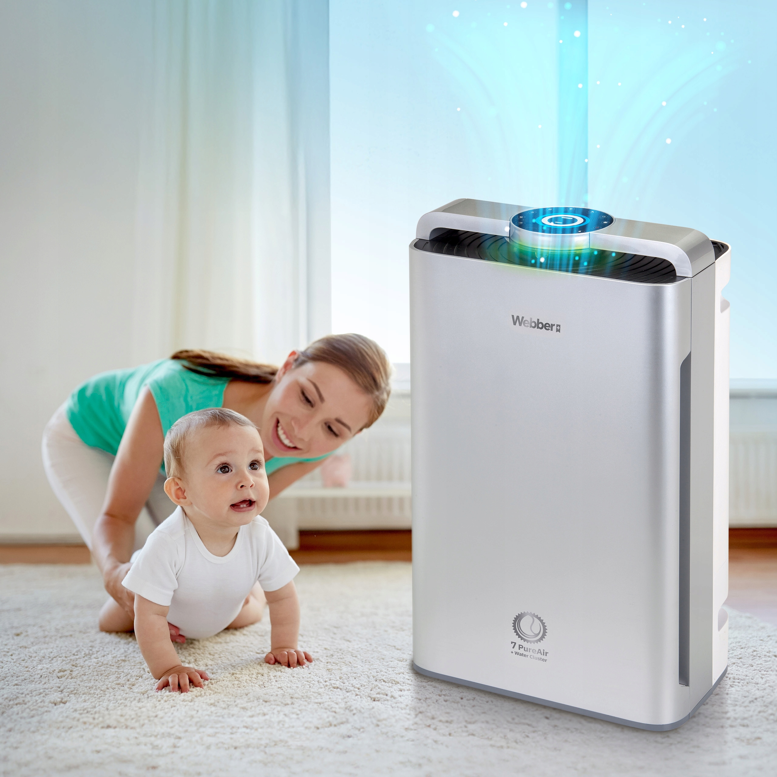 Oczyszczacz Powietrza AP9700 WIFI HEPA13 UV Jonizator Nawilżacz