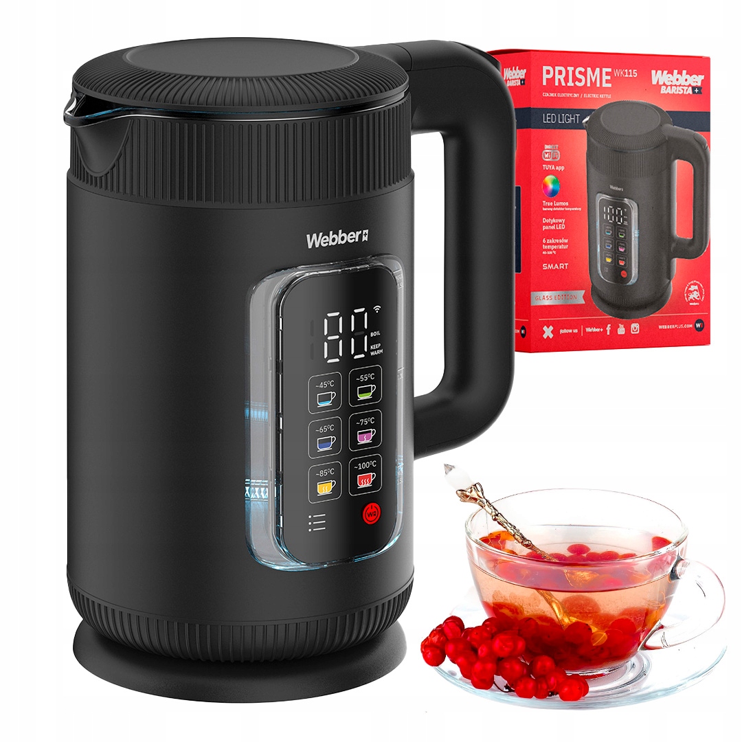 Czajnik Elektryczny WK115 WIFI 1,5l Szklane Wnętrze Smart Keep Warm