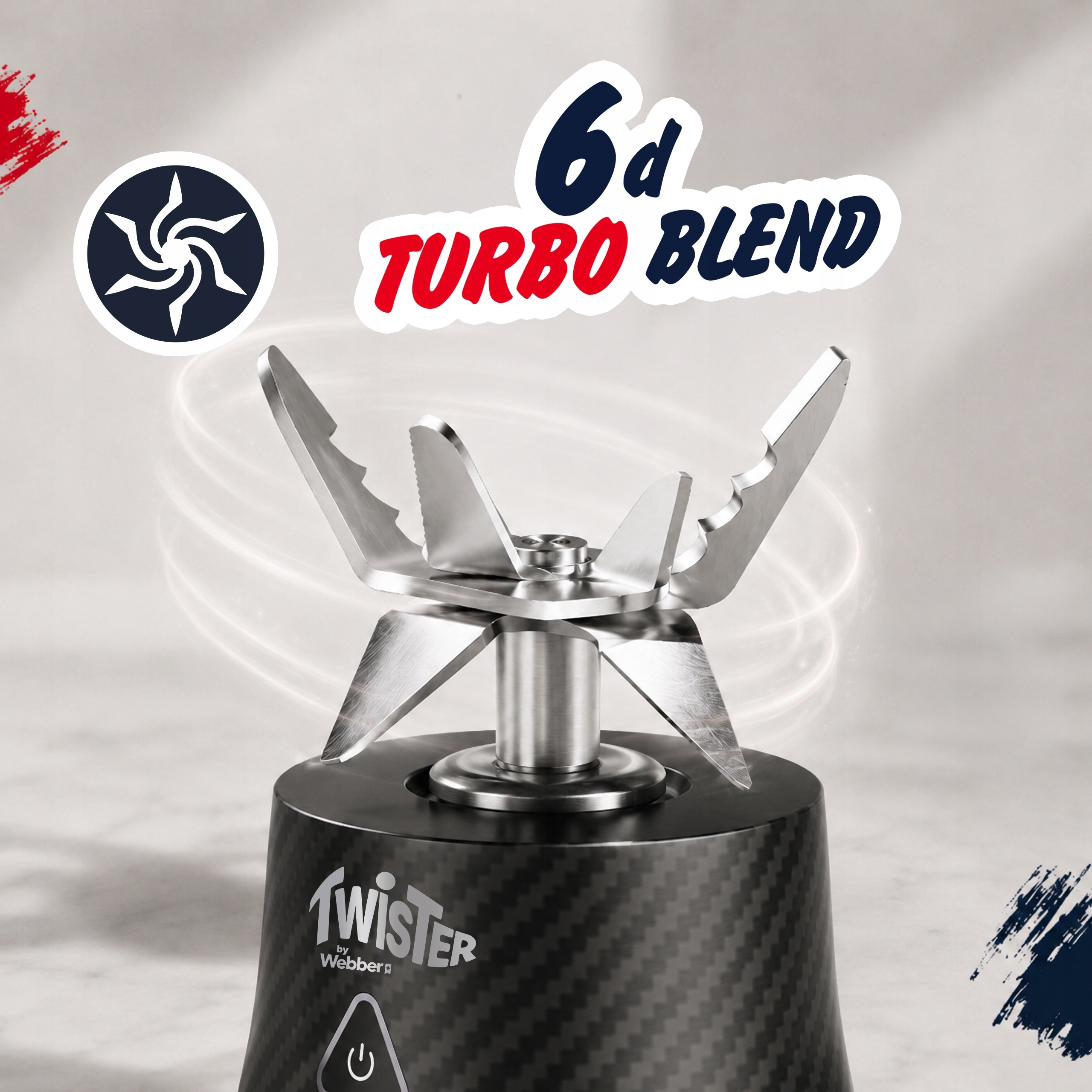 Blender Personalny Bezprzewodowy Przenośny Twister 370W 700ml USB-C