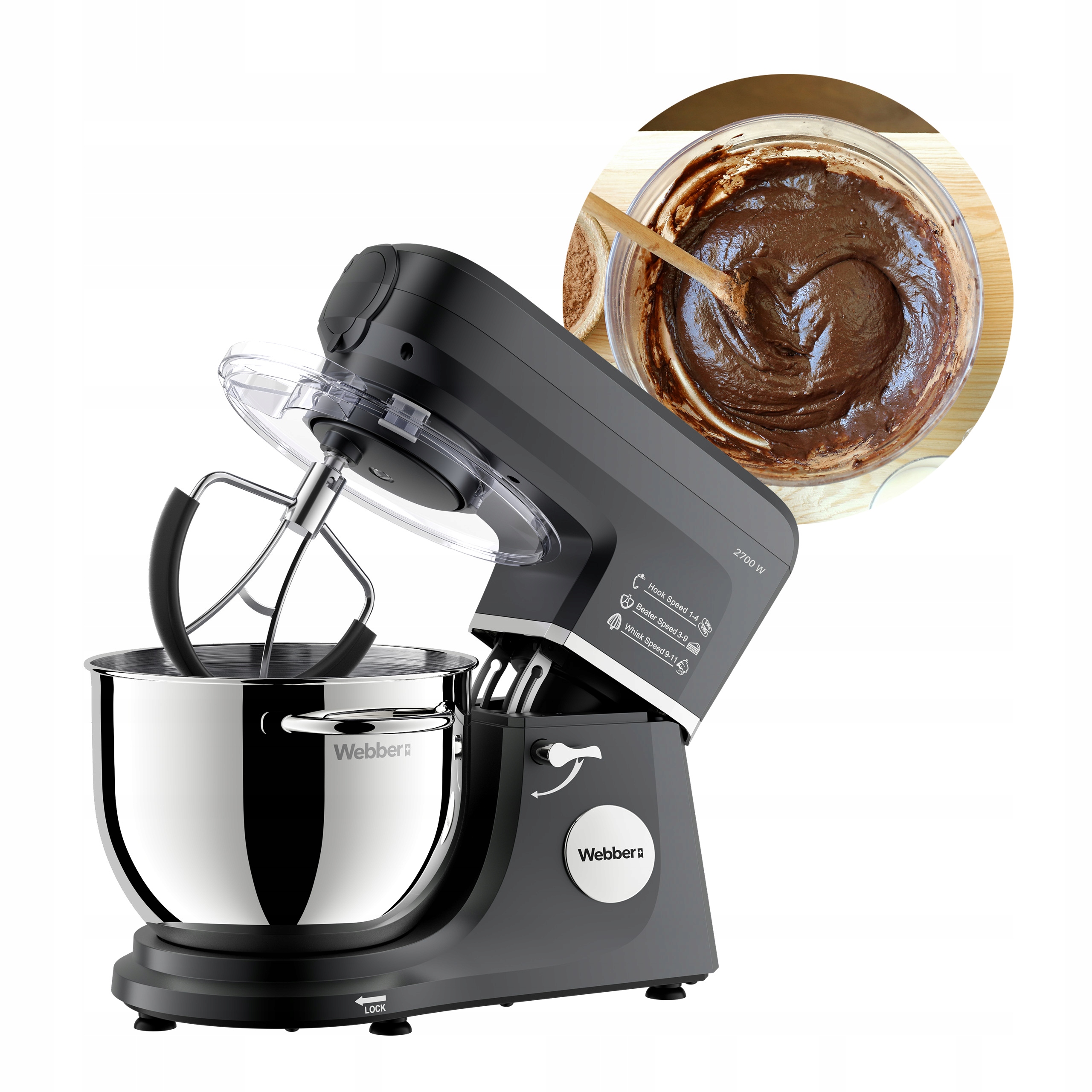 Robot Kuchenny Planetarny SM17 2700W Misa 7l Mikser Wielofunkcyjny