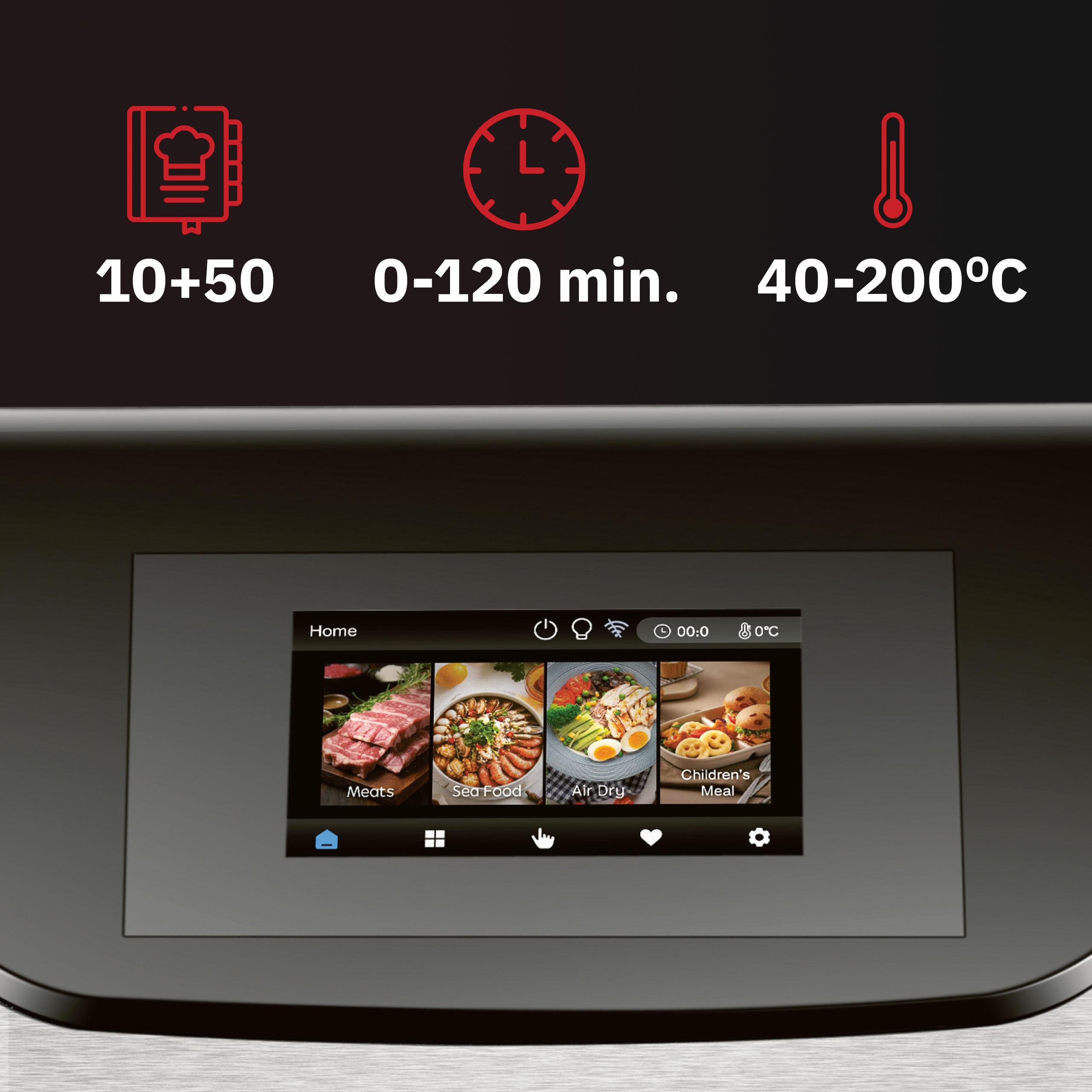 Frytkownica Beztłuszczowa Air Fryer 8l WIFI Nieprzywierająca 10 P 2200W