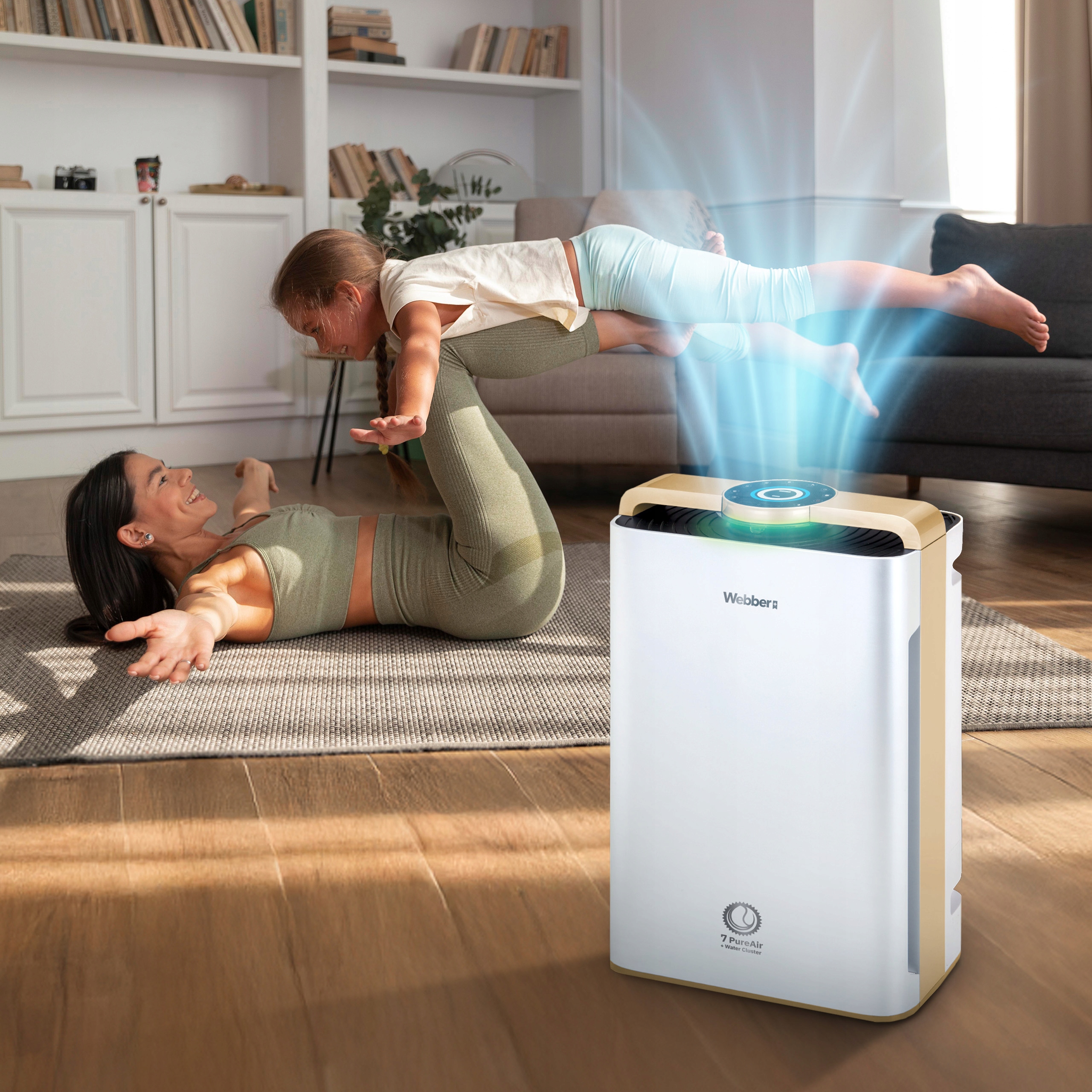 Oczyszczacz Powietrza AP9700 WIFI HEPA13 UV Jonizator Nawilżacz