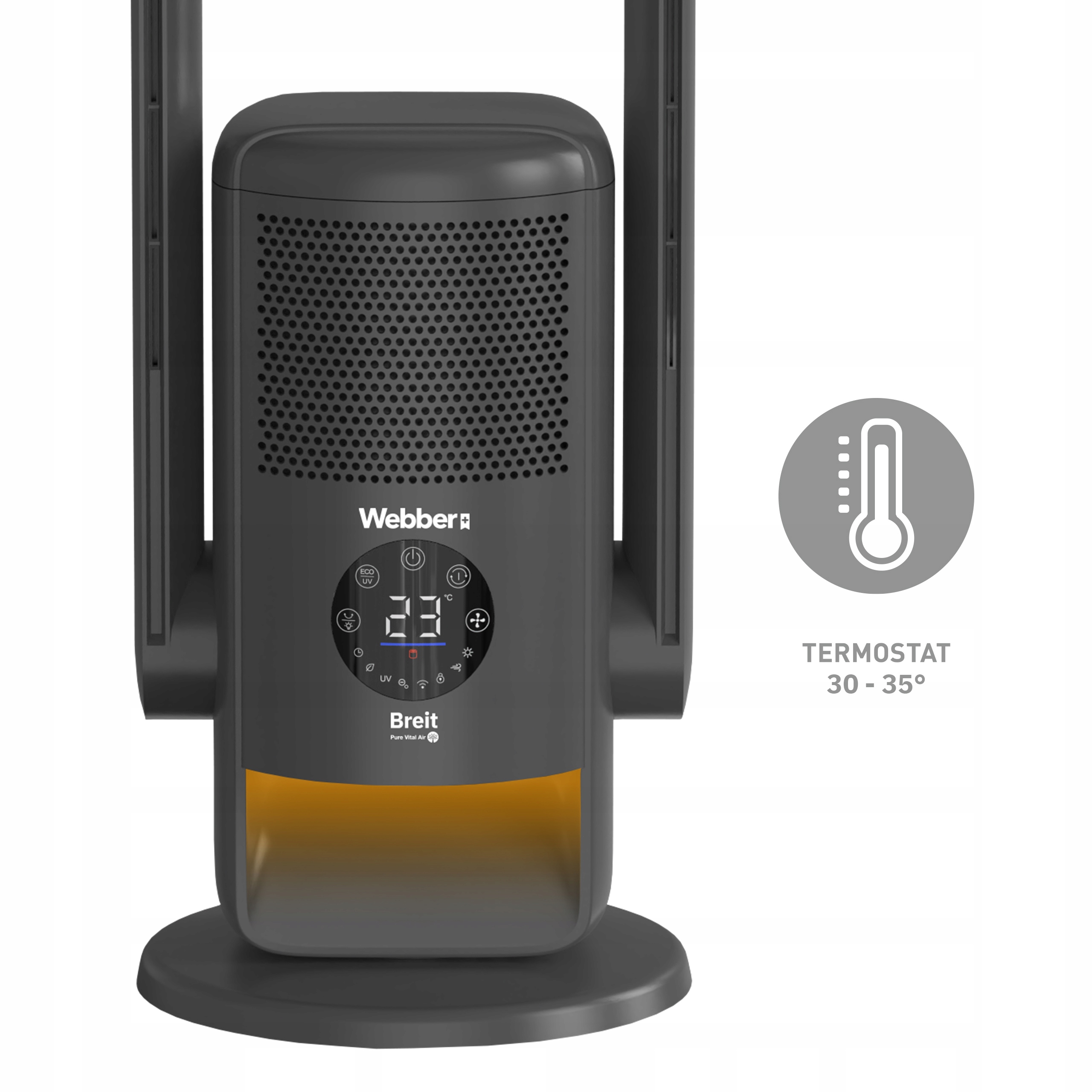 Oczyszczacz Powietrza WIFI 20m² Wentylator Termowentylator APG7800