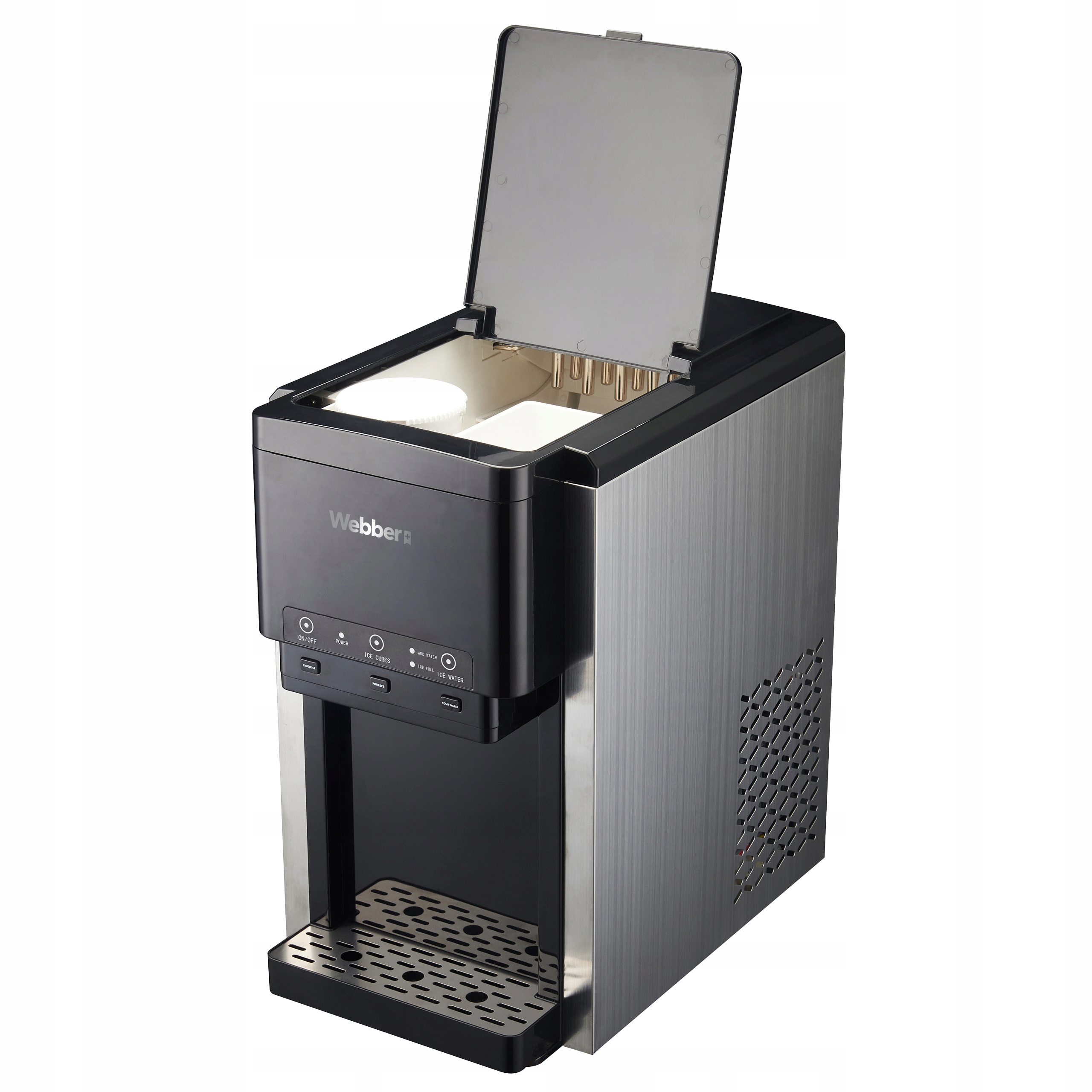 Kostkarka Do Lodu 3w1 Dystrybutor Wody Kruszarka 200W 20KG/24H 6 l
