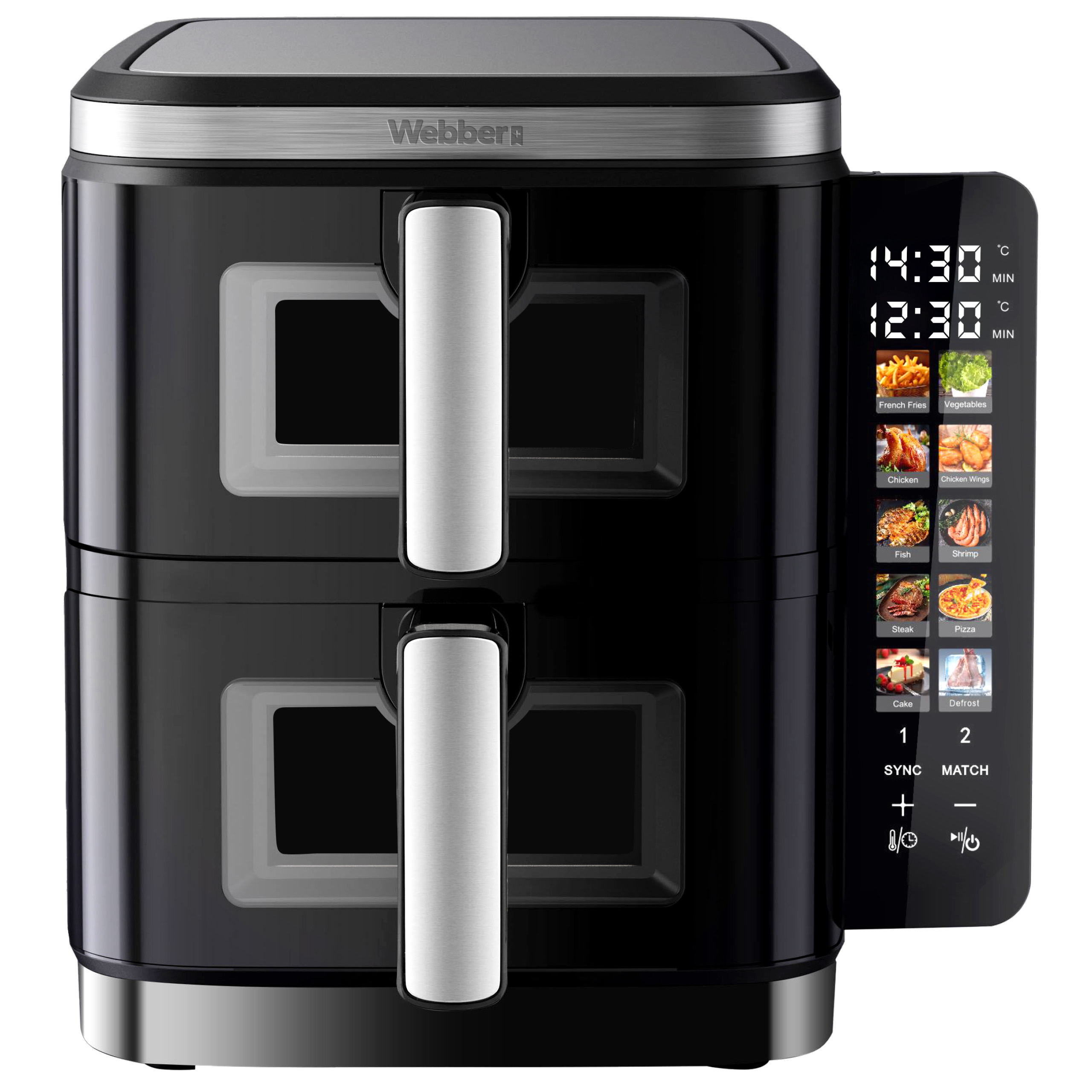 Frytkownica Podwójna Pionowa Beztłuszczowa Air Fryer 2800W 11l XXL