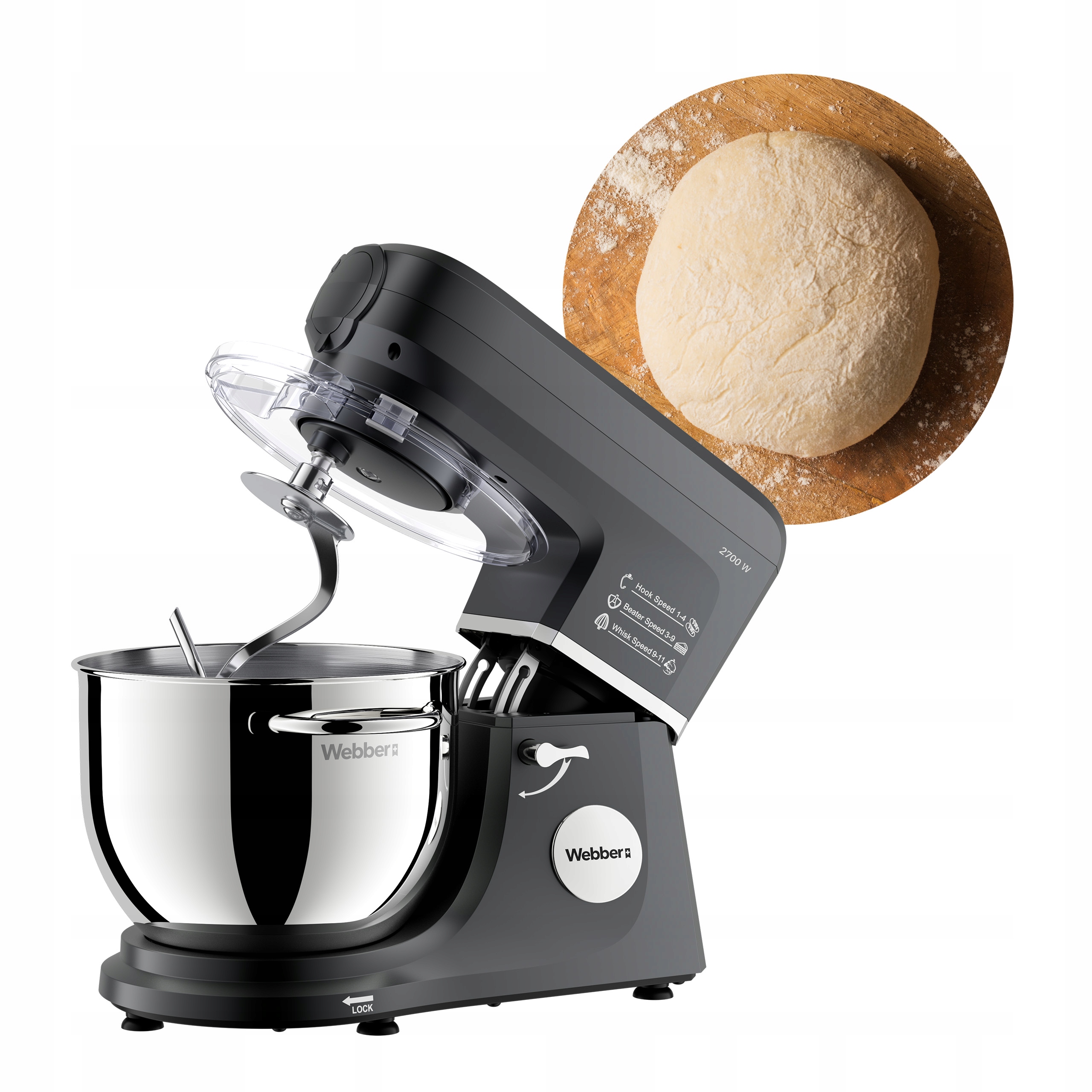 Robot Kuchenny Planetarny SM17 2700W Misa 7l Mikser Wielofunkcyjny