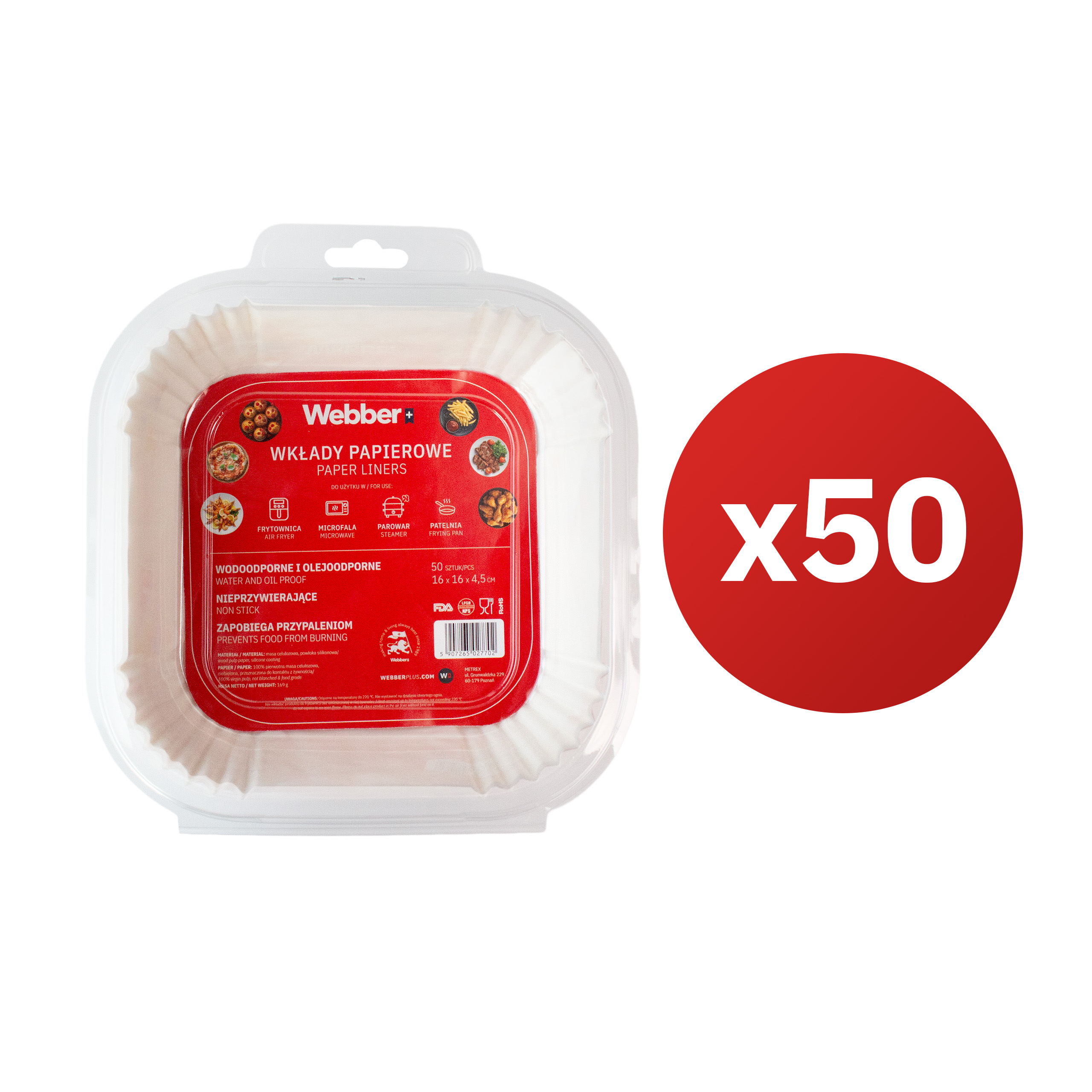 50X Wkład Air Fryer Papier Wkłady Papierowe Do Frytkownicy Beztłuszczowej