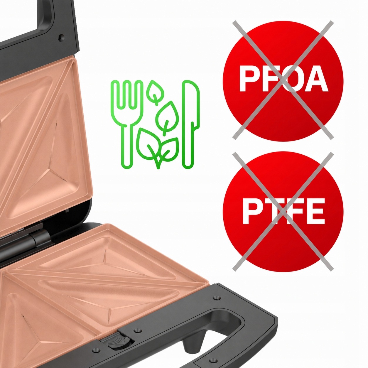 Opiekacz Do Kanapek Toster AURUM SR2-G Ceramiczny 800W Wyjmowane