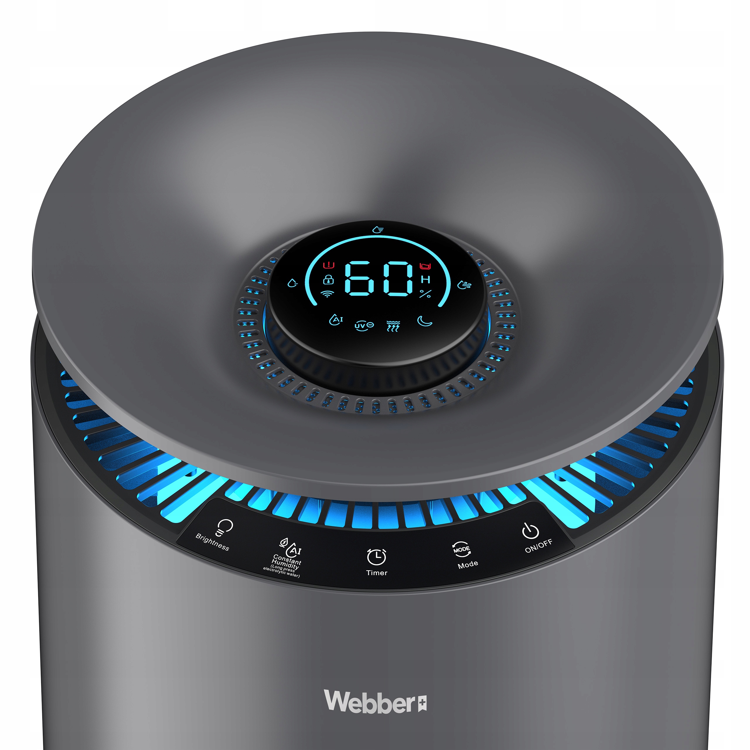 Nawilżacz Ewaporacyjny EH9004 TAUPE UV-C WIFI ULTRA-HUMI AIR 360° 8l