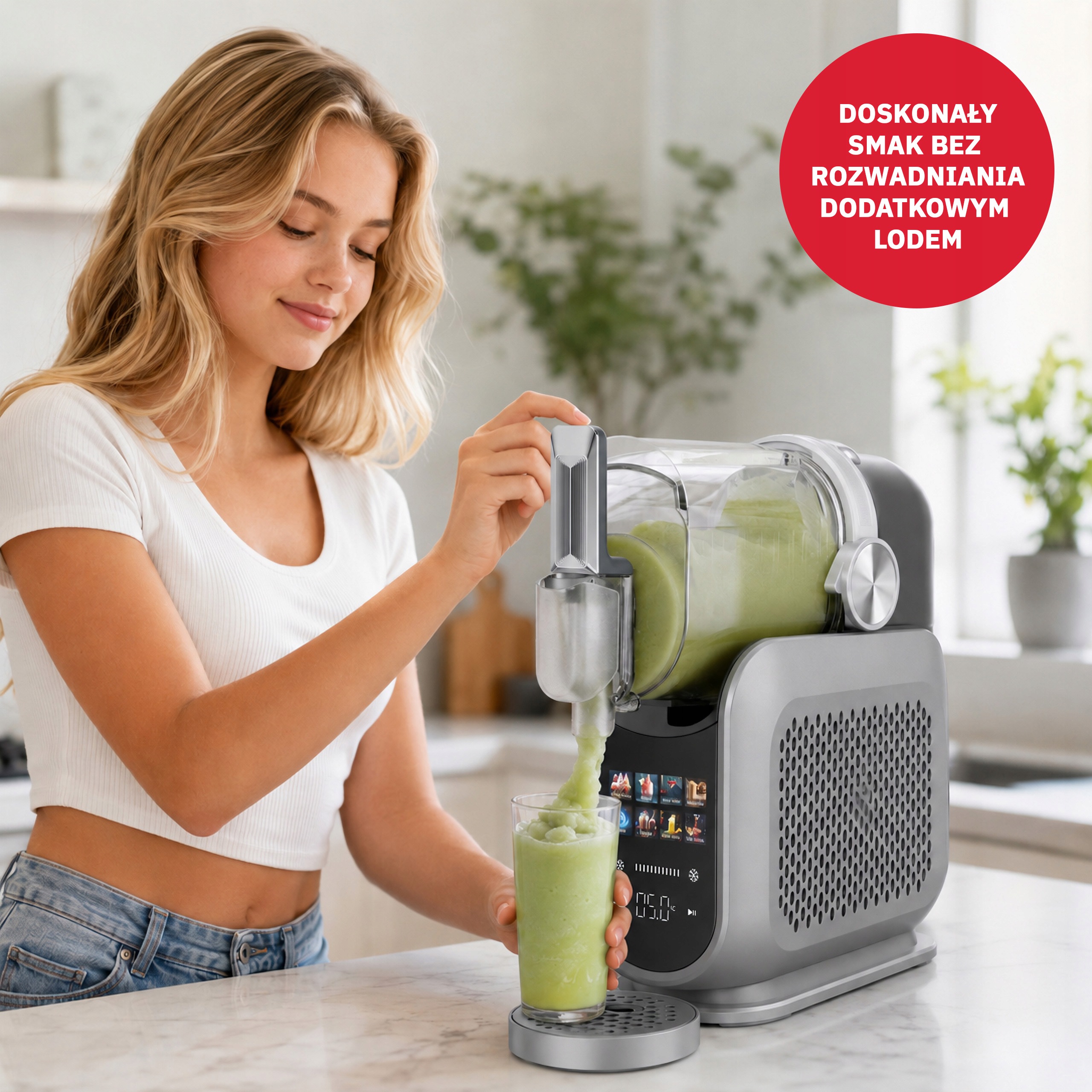 Maszyna Do Slushy Lodów Włoskich Granity Pro 1,8 l 220 w 8 Prgramów