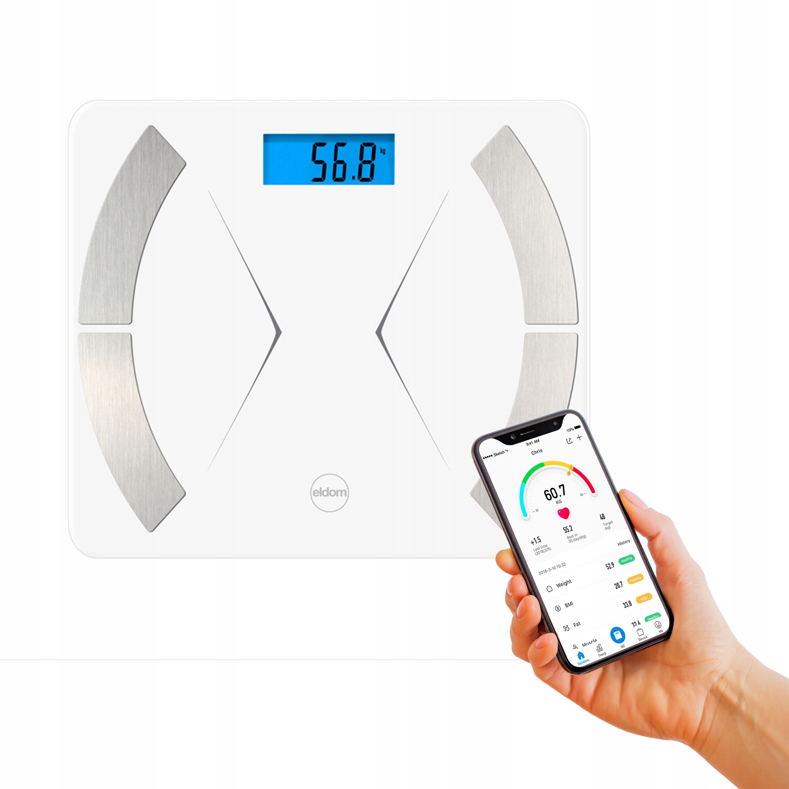 Waga Łazienkowa Inteligentna Smart Bluetooth