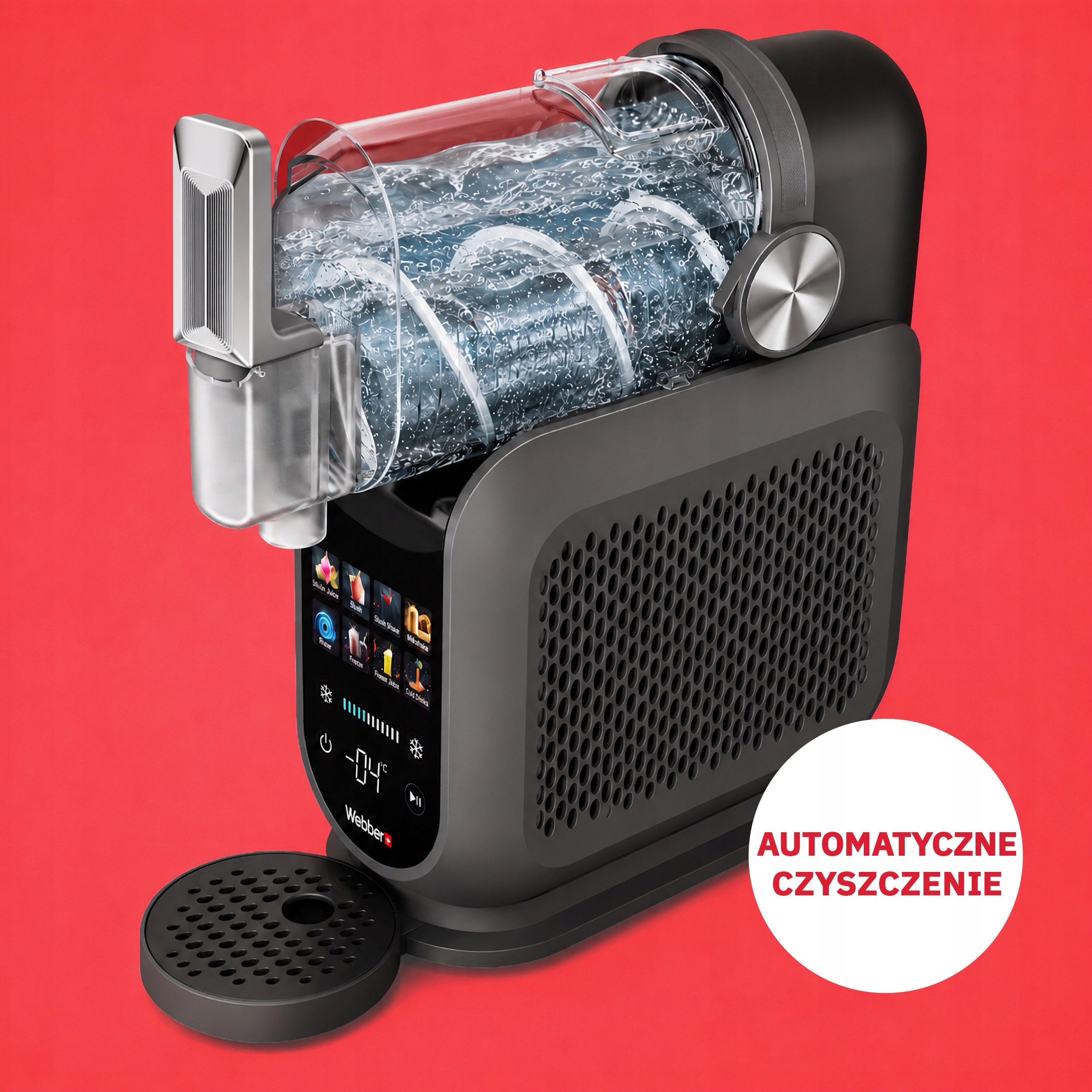 Maszyna Do Slushy Lodów Włoskich Granity Pro 1,8 l 220 w 8 Prgramów