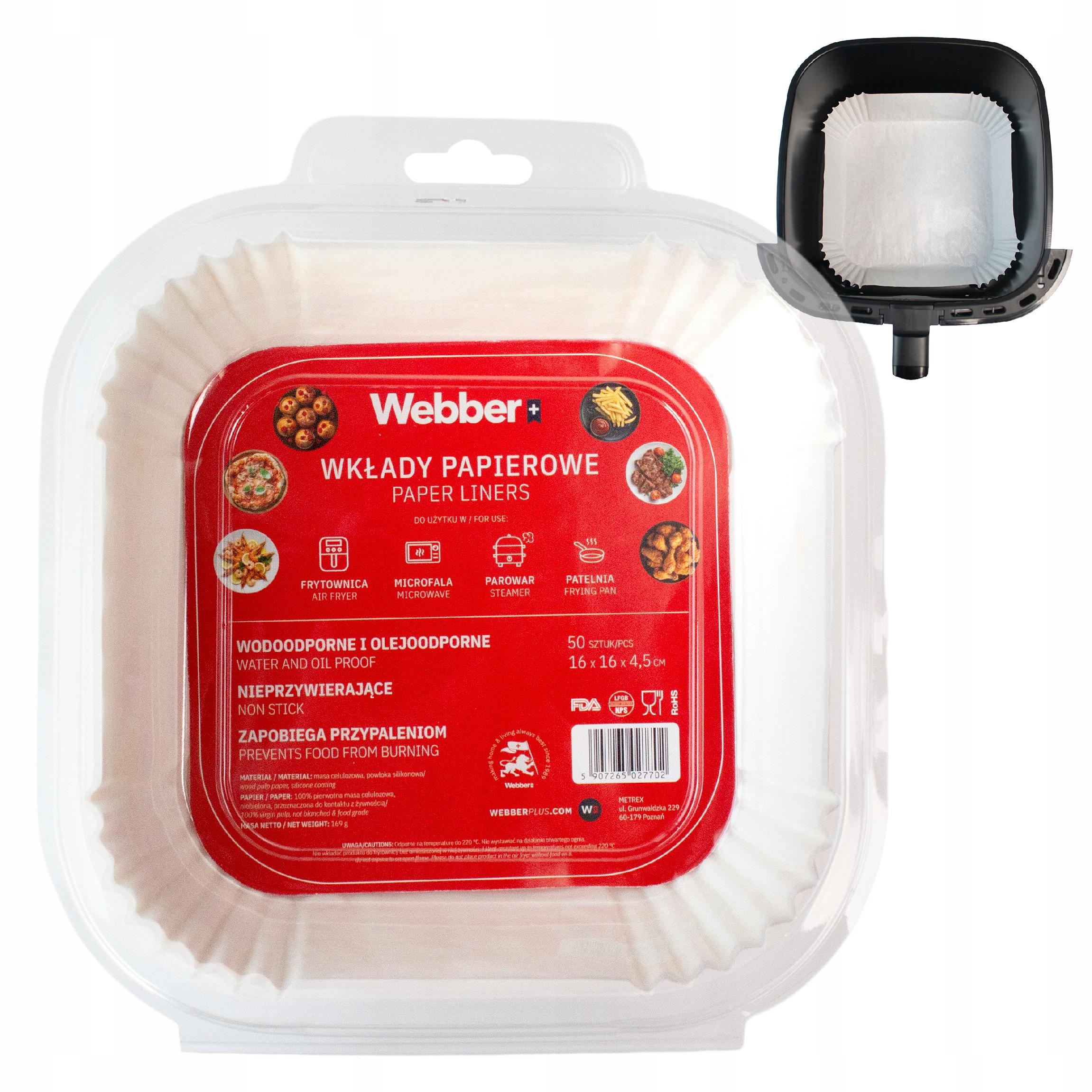 50X Wkład Air Fryer Papier Wkłady Papierowe Do Frytkownicy Beztłuszczowej