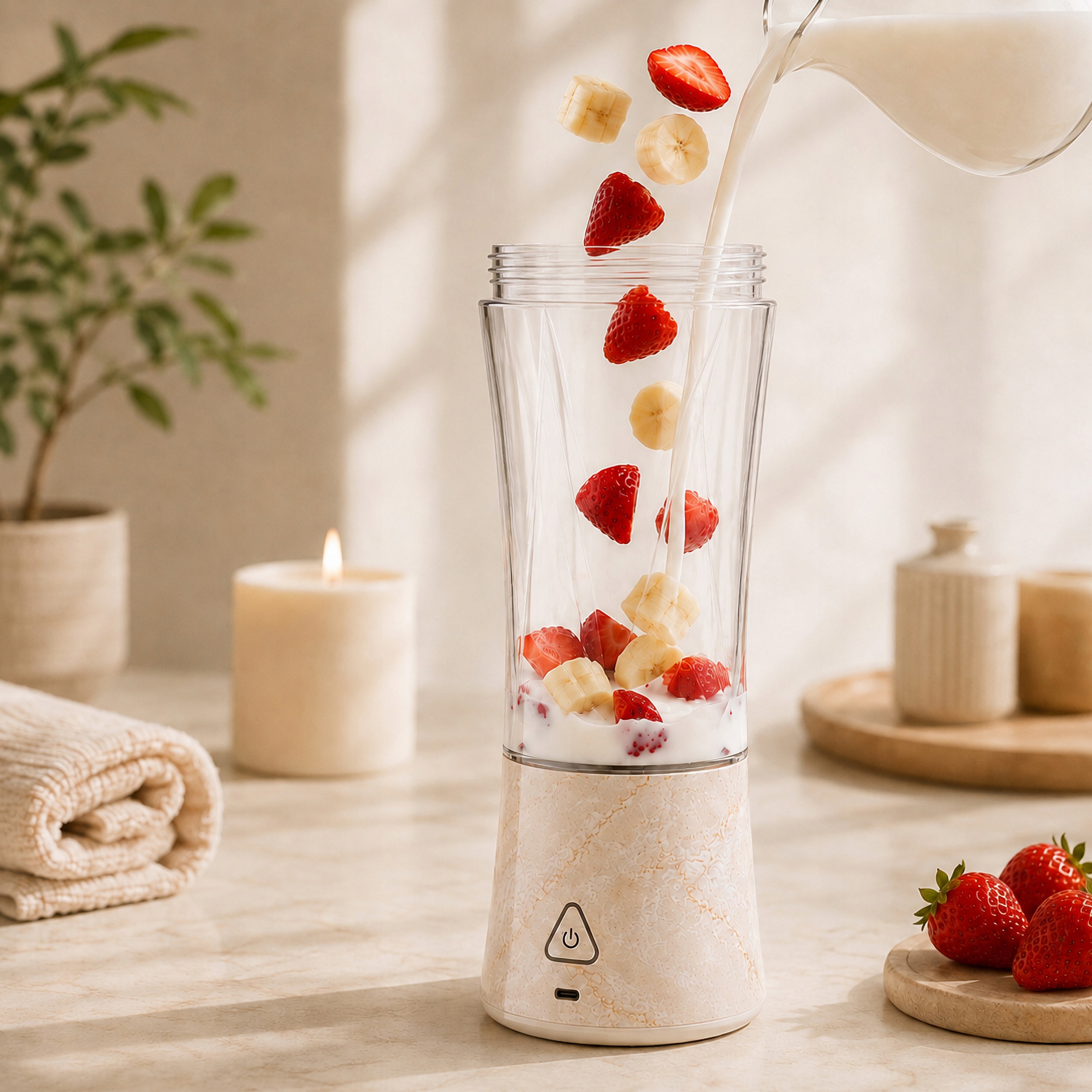 Blender Personalny Bezprzewodowy Przenośny Twister 370W 700ml USB-C