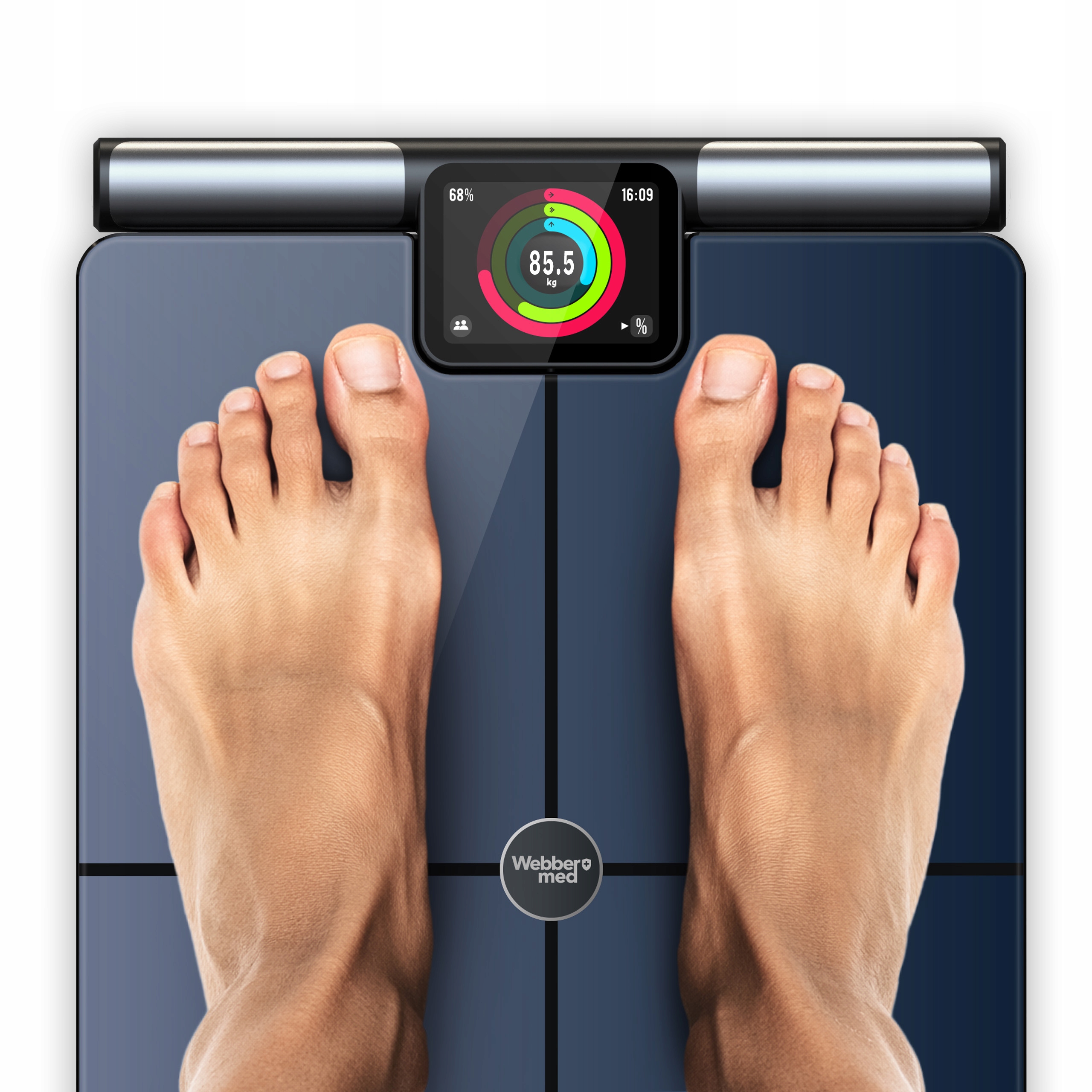 Waga Łazienkowa Analityczna 57 Parametrów Apple Health, Google Fit, WIFI
