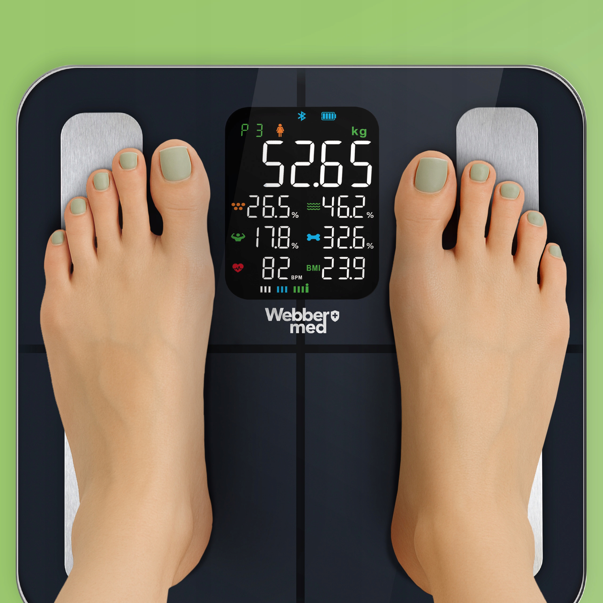 Waga Łazienkowa Analityczna 16 Parametrów Apple Health, Google Fit, IF1320C