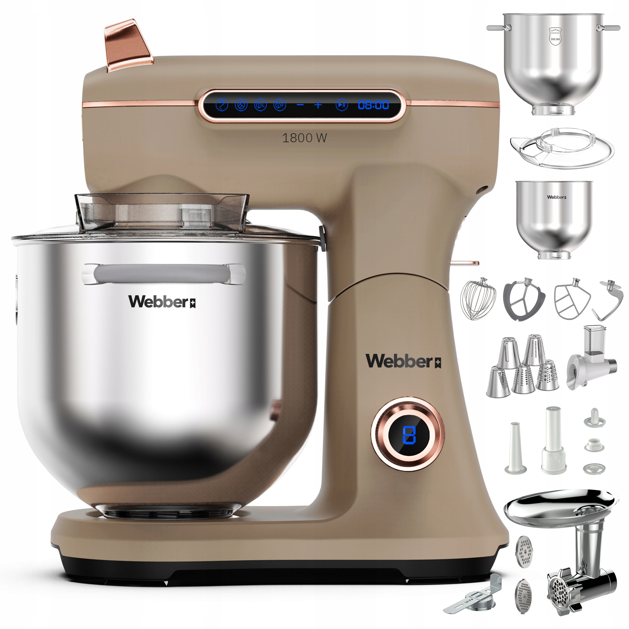 Robot Kuchenny Planetarny XEF900 1800W Misa 7l Mikser Wielofunkcyjny