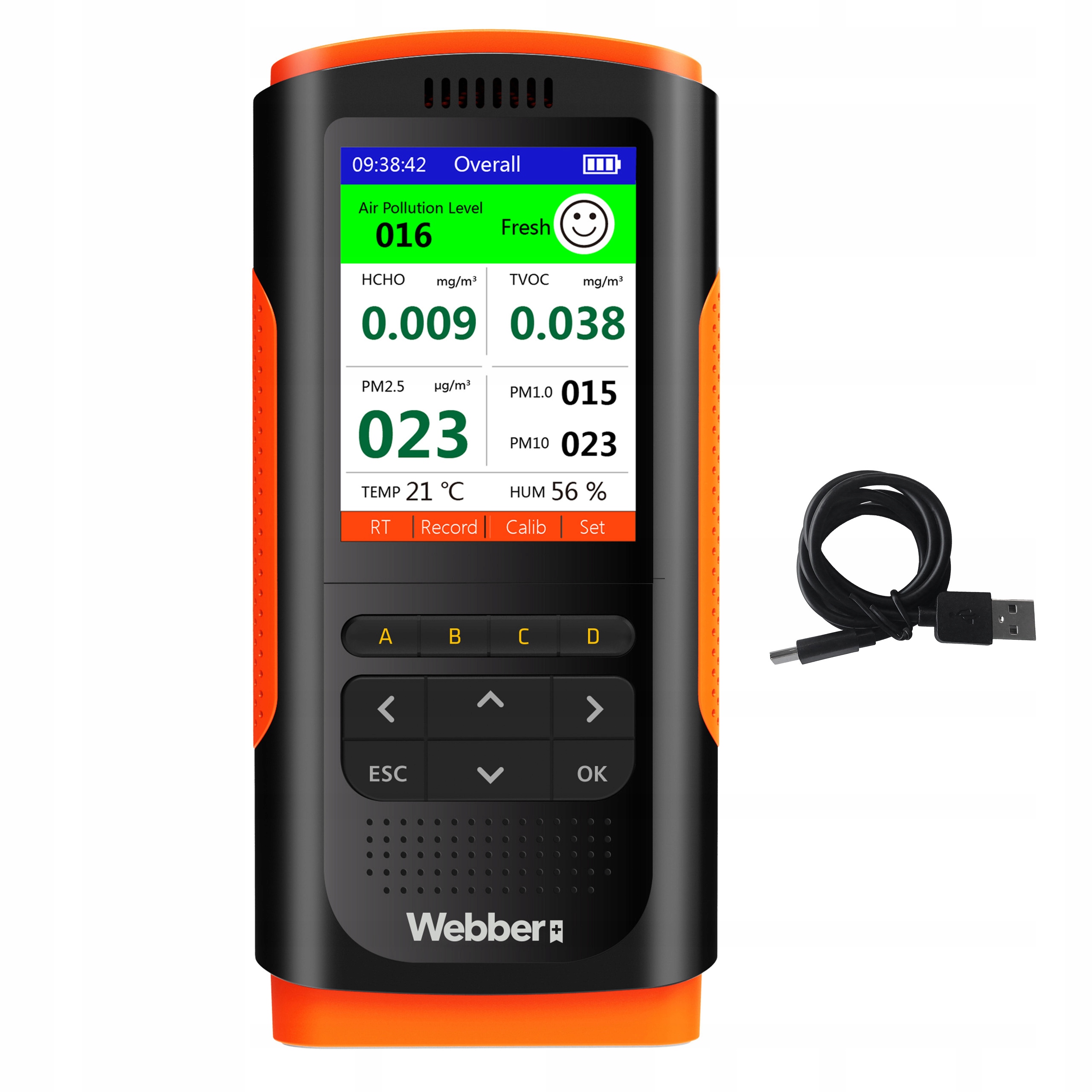 Stacja Jakości Powietrza UP900 7w1 PM2.5 PM10 HCHO TVOC USB