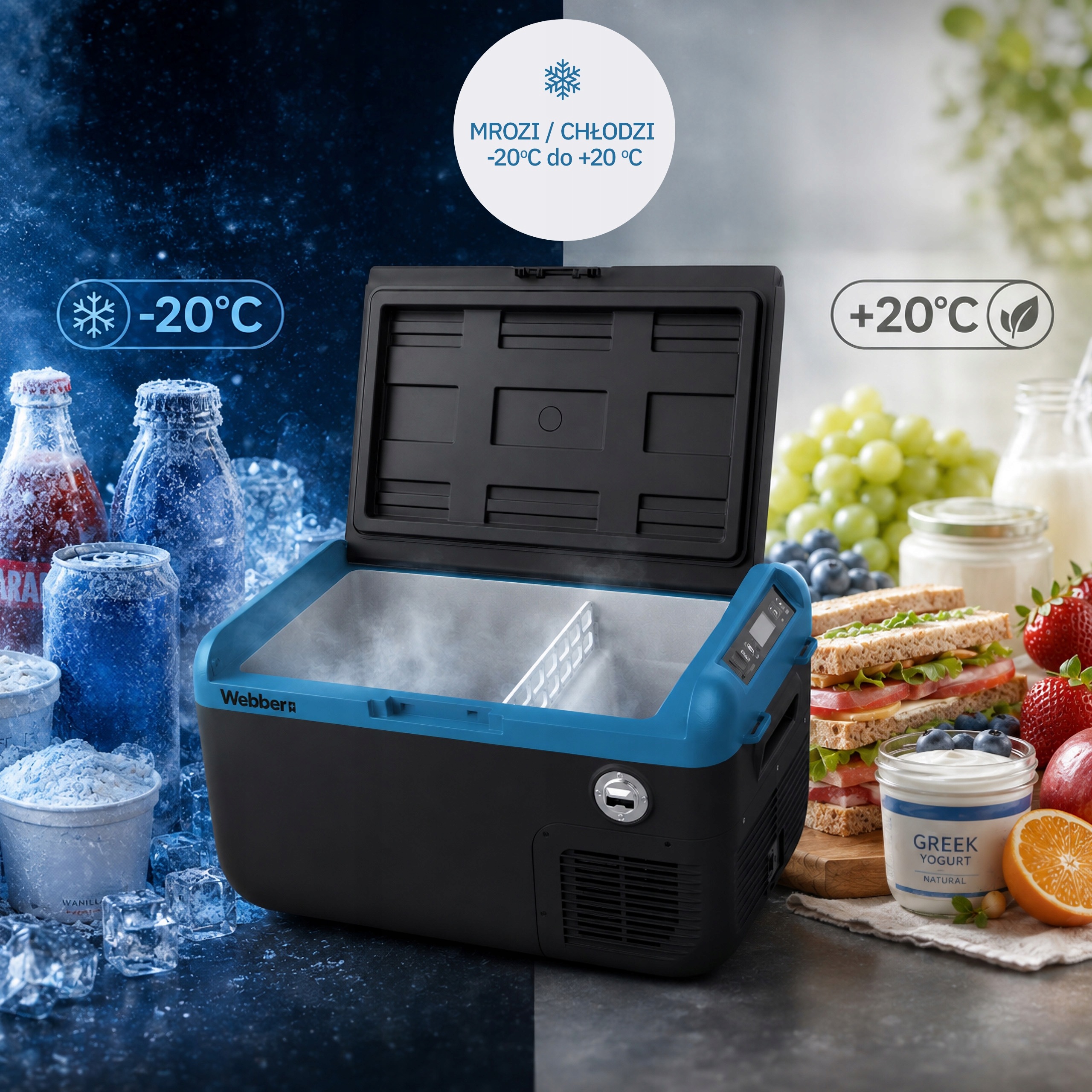 Lodówka Turystyczna Kompresorowa Zamrażarka Samochodowa 30l -20°C 12/24V
