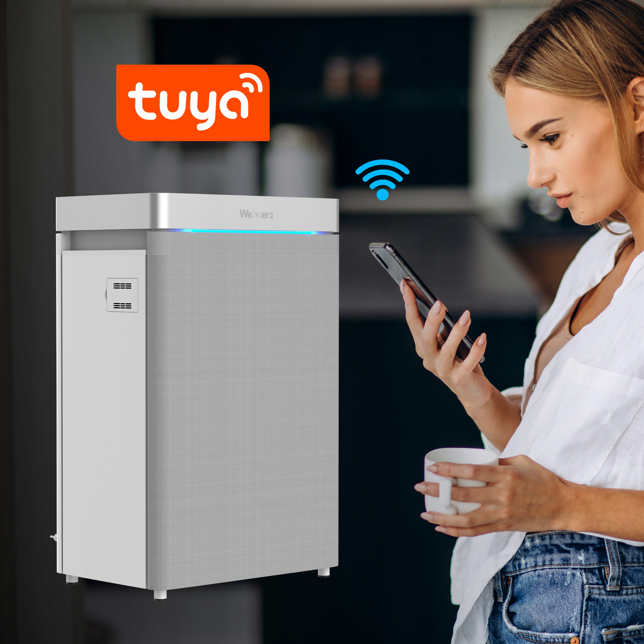 Oczyszczacz Powietrza Nawilżacz AP9750 SMART AI WIFI 100W 57m