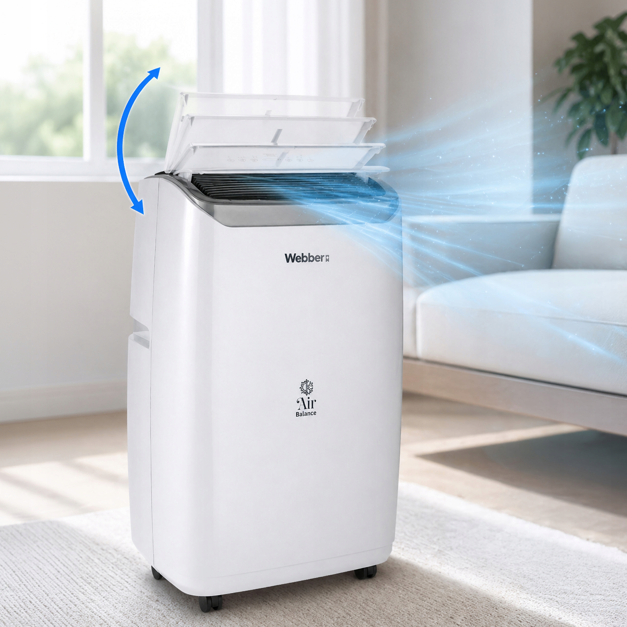 Klimatyzator Przenośny 16000BTU 4w1 WIFI Grzanie Osuszacz Do 59m²
